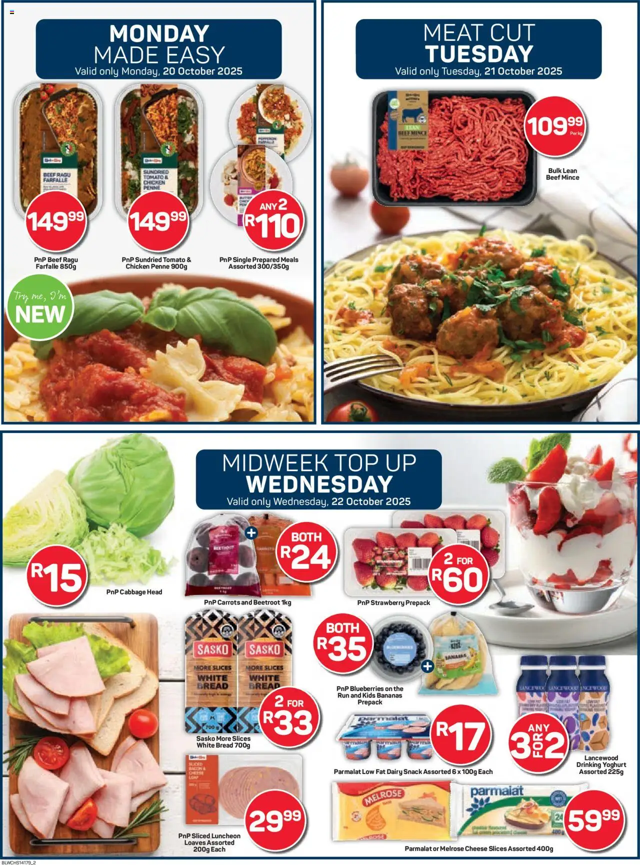 New Pick n Pay catalogue – valid from 20.10.2025 | Page: 2 | Products: Yoghurt, Cheese, Chicken, Bananas