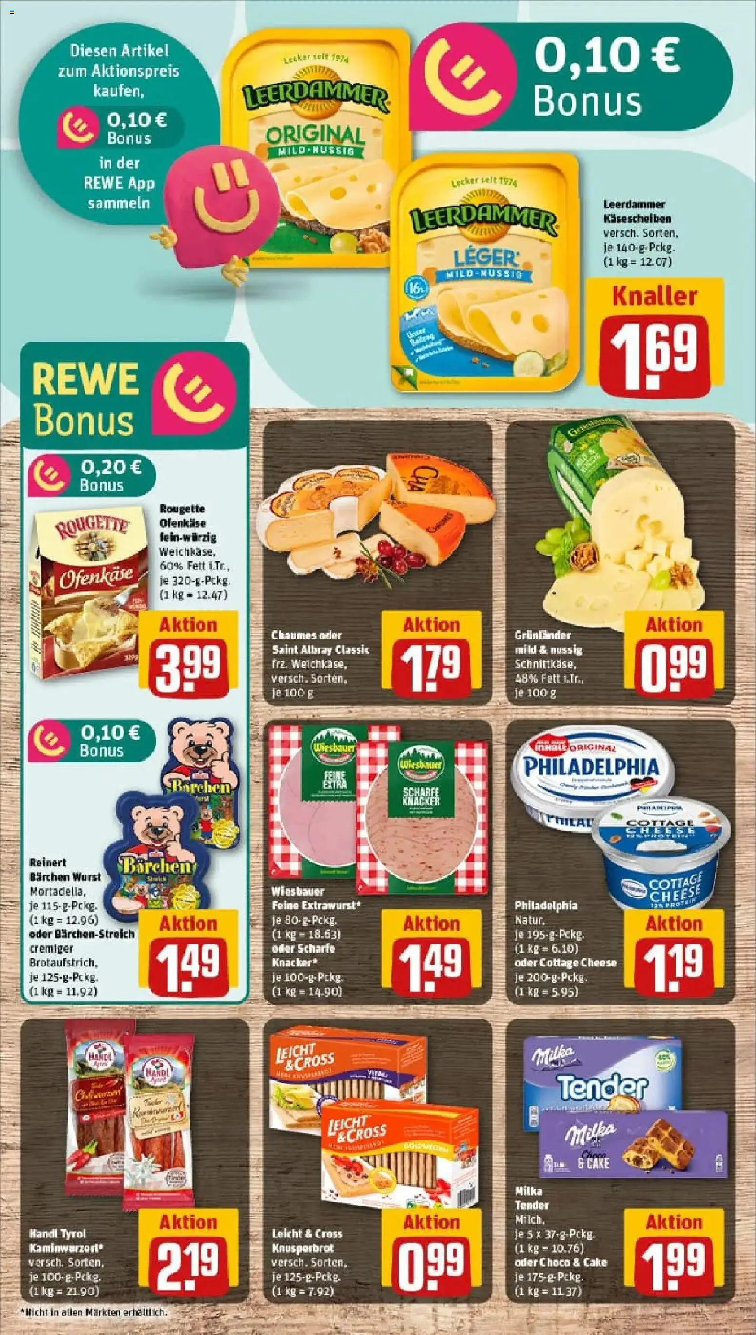 Rewe prospekt Neuss / Innenstadt	 – gültig ab 10.11.2025 | Seite: 9 | Produkte: Rougette ofenkase, Milka, Leerdammer, Wurst