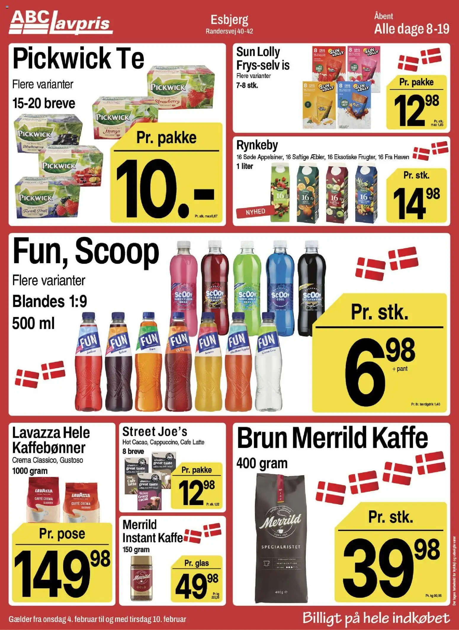 Abc Lavpris tilbudsavis – gyldig fra 04.02.2026 | Side: 14 | Produkter: Mango, Kaffe, Jordbær, Instant Kaffe