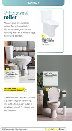 Brico Plan-it Badkamermagazine - Voorbeeld van een folder van Brico Plan-it, geldig van 28.04.2025 | Pagina: 77 | Producten: Toilet