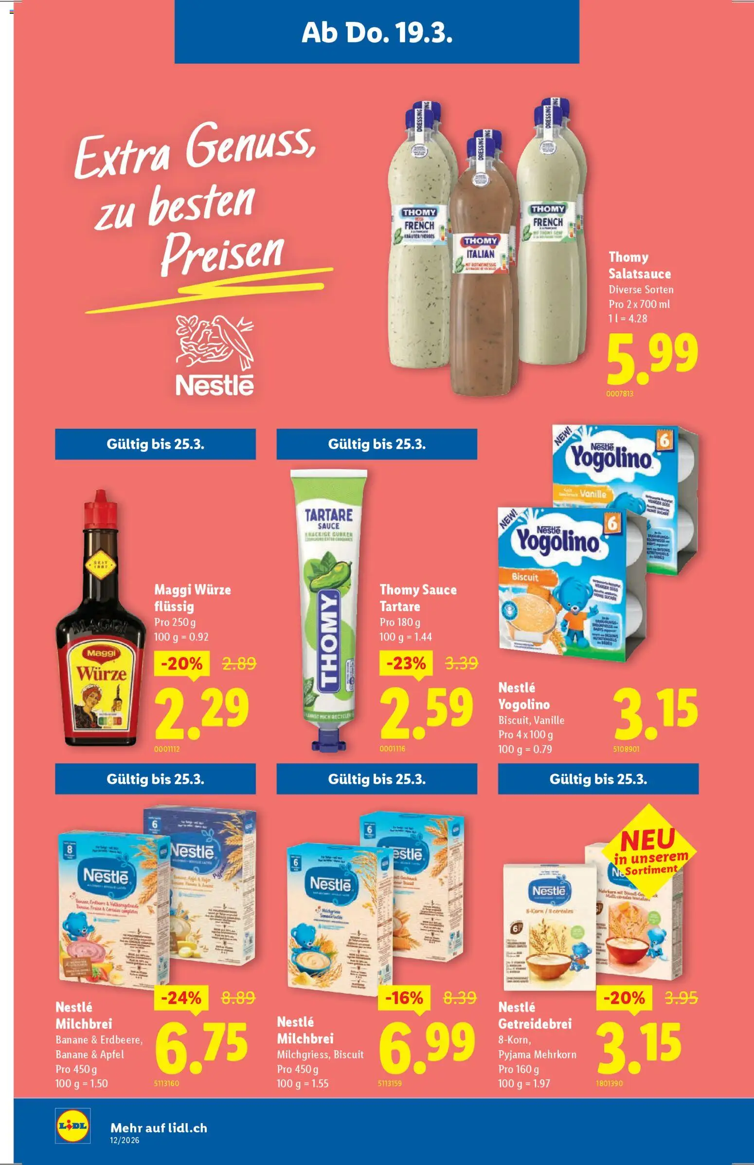 🛍️ Lidl aktionen ab 19.03.2026 » Entdecken Sie exklusive Rabatte und sparen Sie noch heute! 💰 | Switzerland