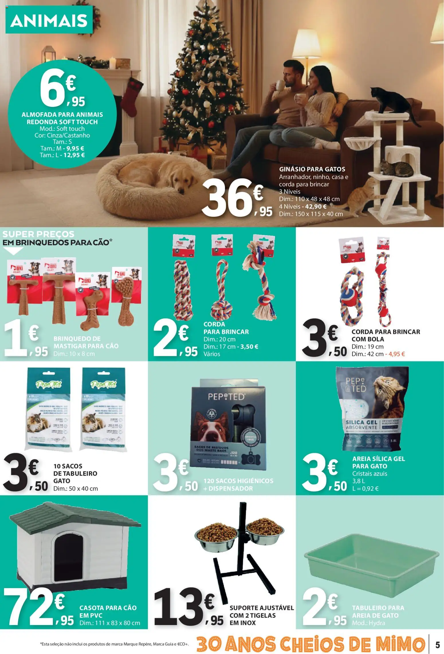 E.Leclerc Não Alimentar │ válido de 18.12.2025 | Página: 5 | Produtos: Casota para cão, Areia, Corda, Almofada