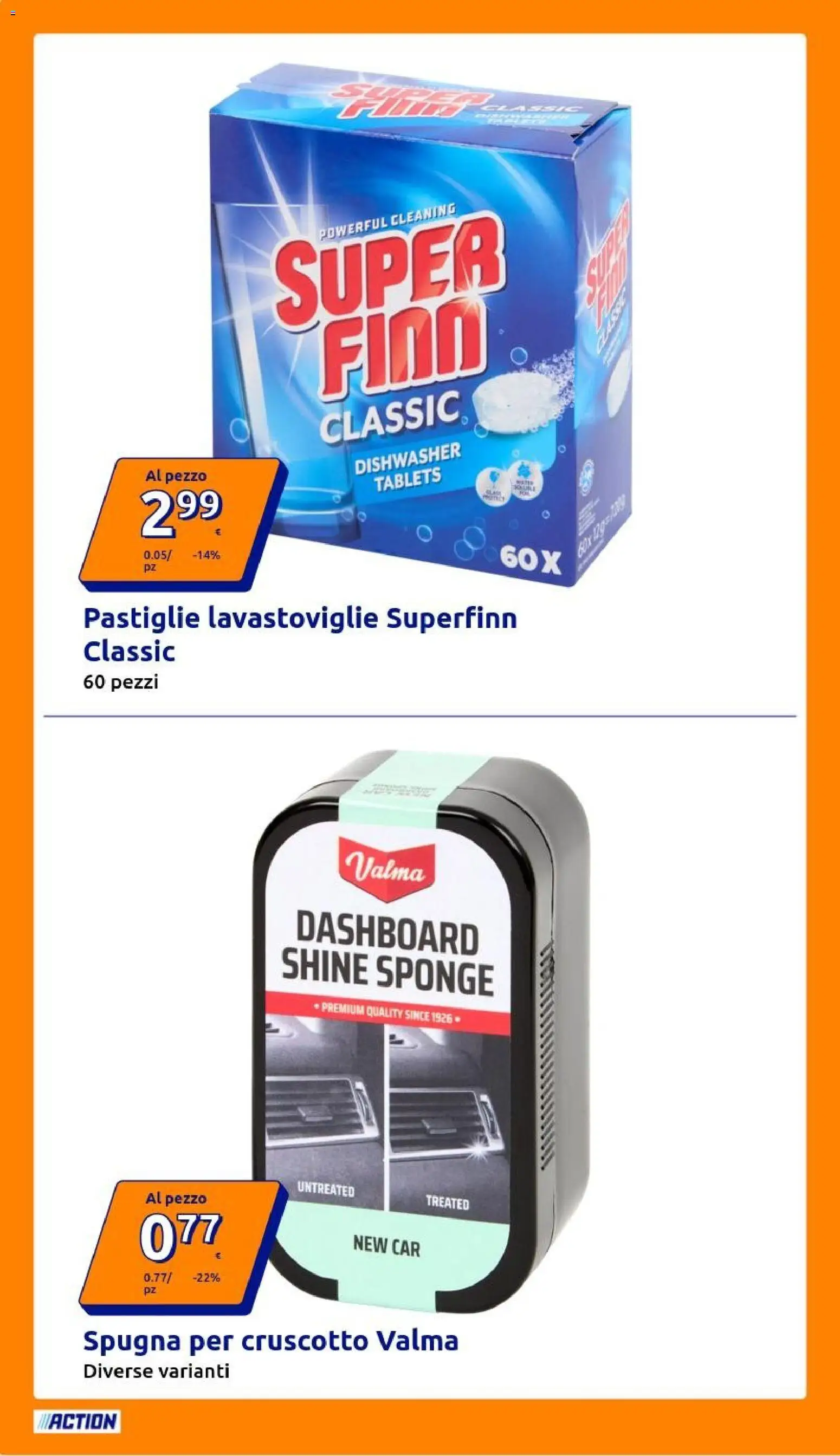 Volantino Action del 25.03.2026 | Pagina: 2 | Prodotti: Spugna, Lavastoviglie