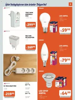 Tekzen Katalog - 01.09.2025 tarihinden itibaren geçerlidir | Sayfa: 5 | Ürünler: Priz, Adaptör, USB