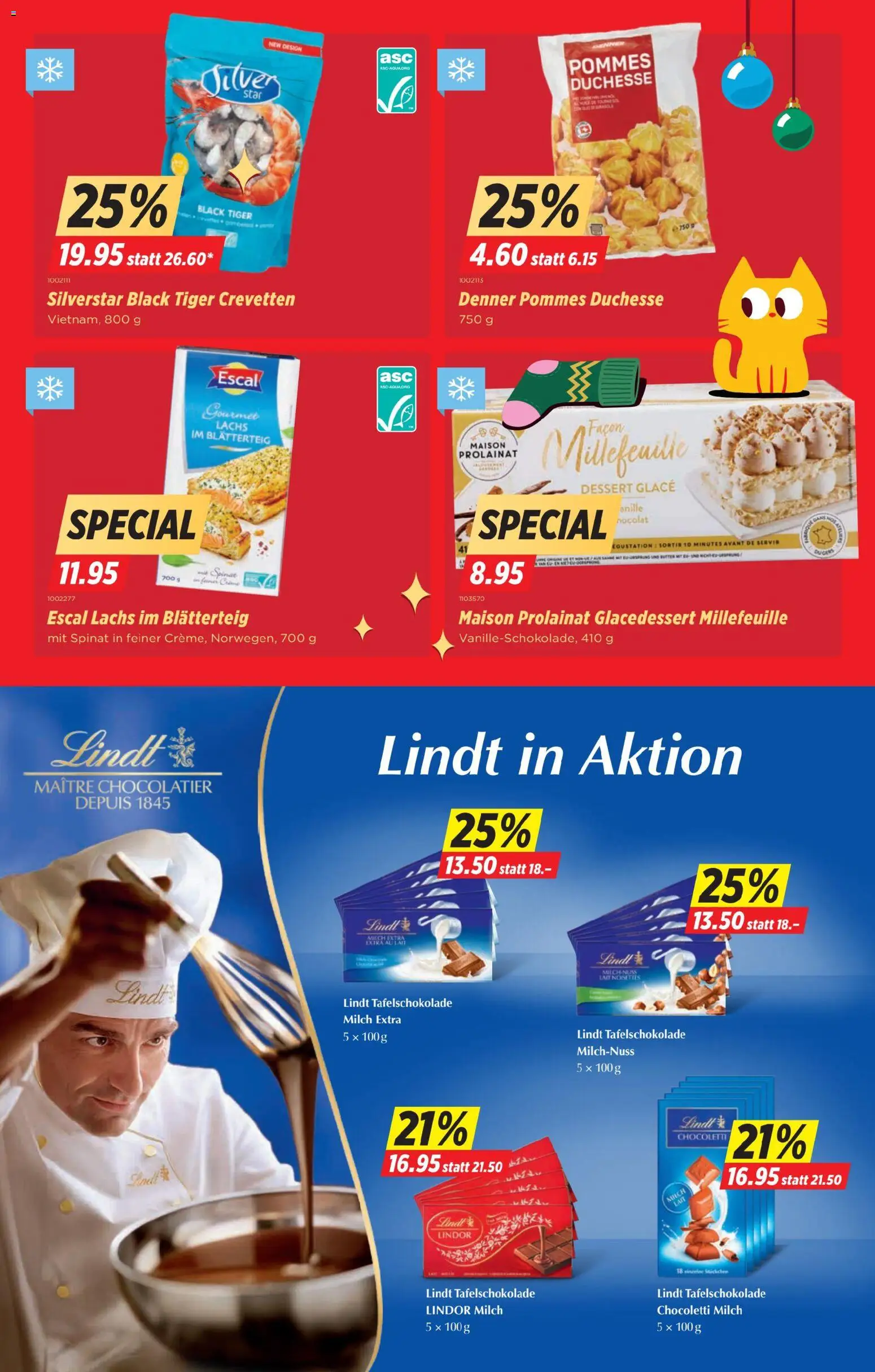 Denner Aktionen – gültig ab 09.12.2025 | Seite: 8 | Produkte: Glace, Milch, Lachs