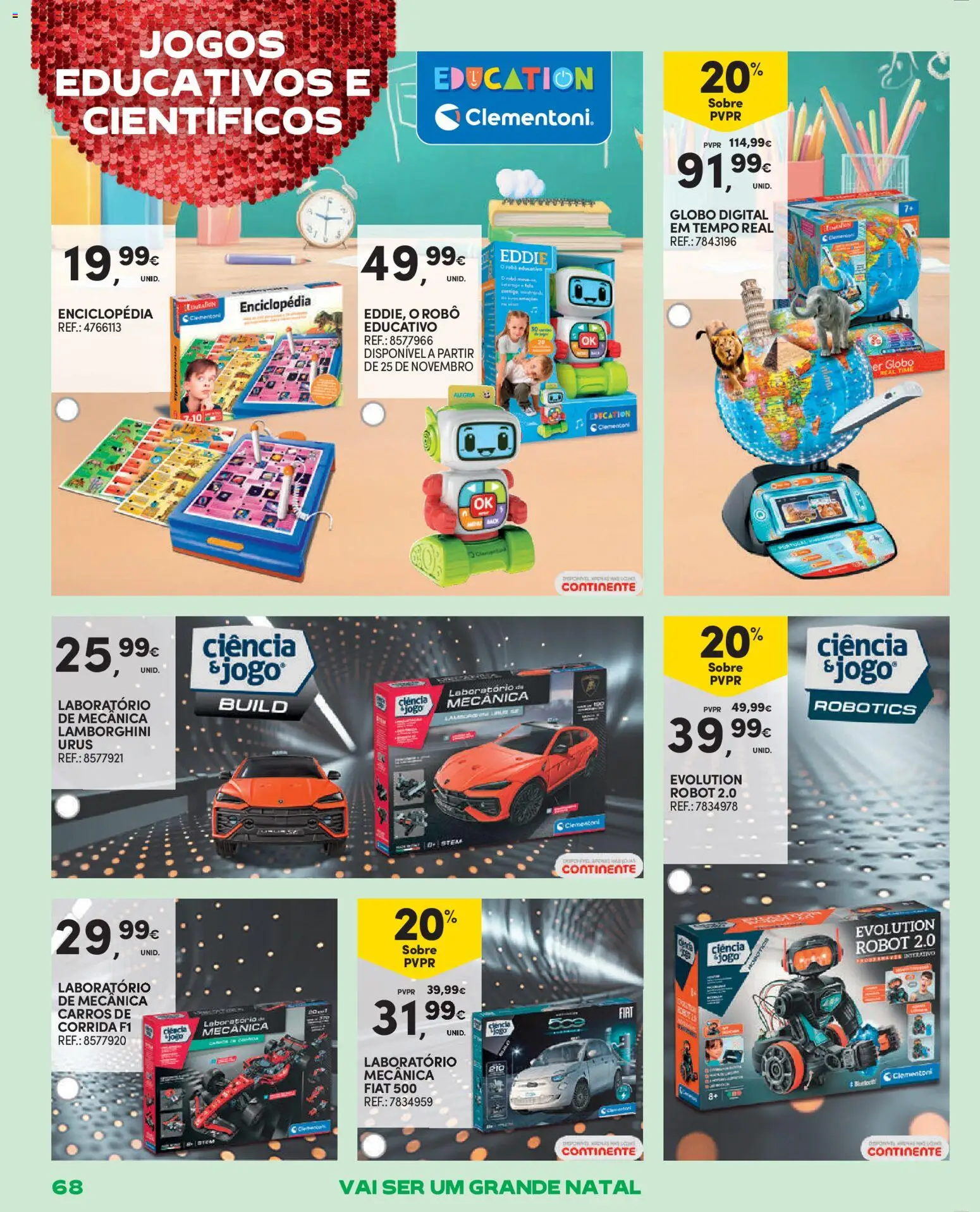 Continente - Brinquedos │ válido de 13.11.2025 | Página: 68 | Produtos: Jogos, Robô