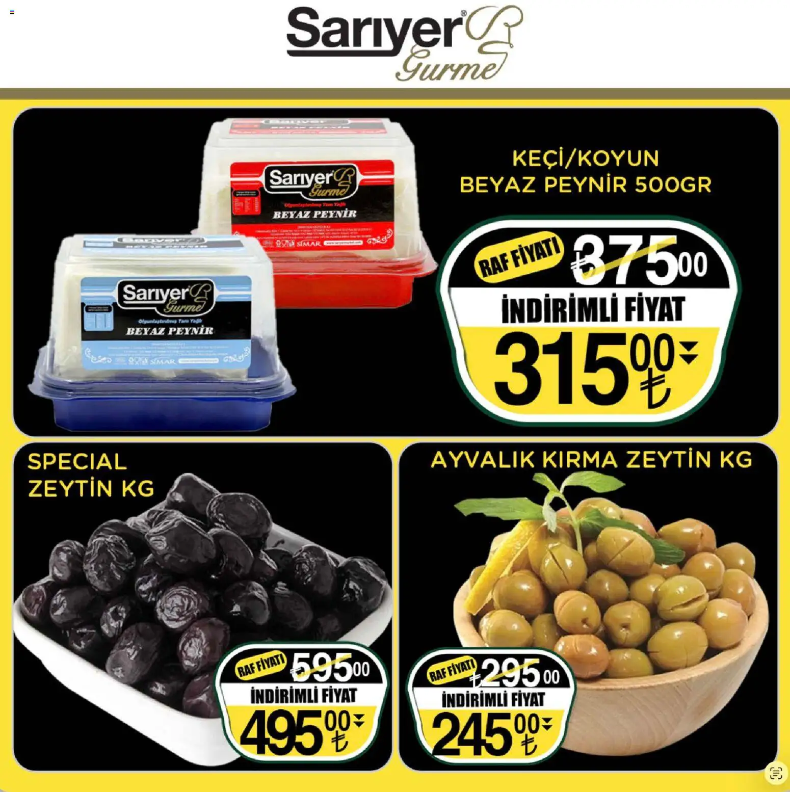 Sarıyer Katalog - 13.03.2026 tarihinden itibaren geçerlidir | Sayfa: 3 | Ürünler: Raf, Peynir, Zeytin