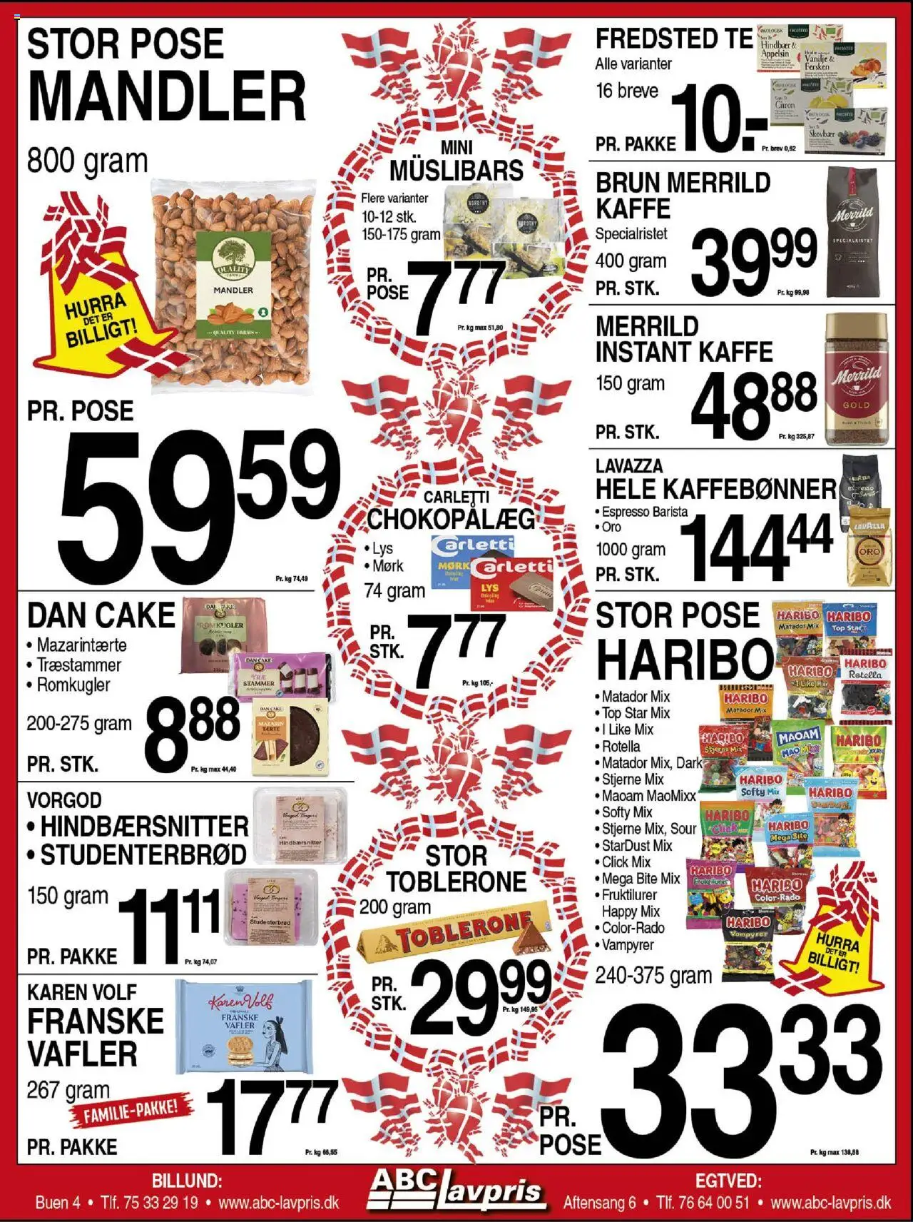 Abc Lavpris Tilbudsavis gyldig fra 27.08.2025 | Side: 10 | Produkter: Hindbærsnitter, Mazarintærte, Vanilje, Studenterbrød
