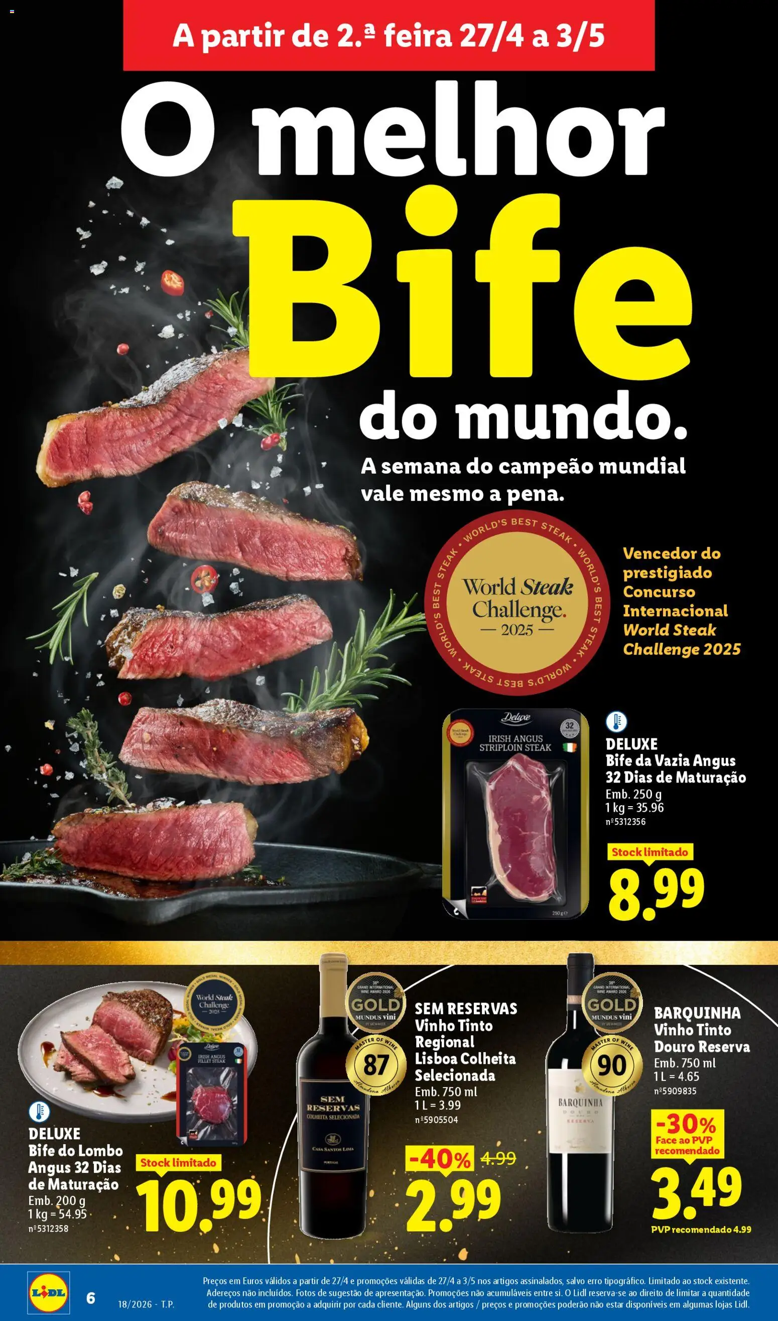 Lidl folheto │ válido de 27.04.2026 | Página: 6 | Produtos: Lombo, Vinho, Vinho tinto