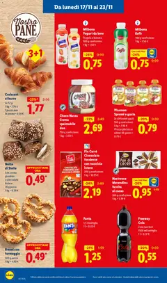 Anteprima del volantino Milbona Yogurt da bere, Fragola o banana 500 g confezione valido a partire dal 17.11.2025 | Pagina: 17