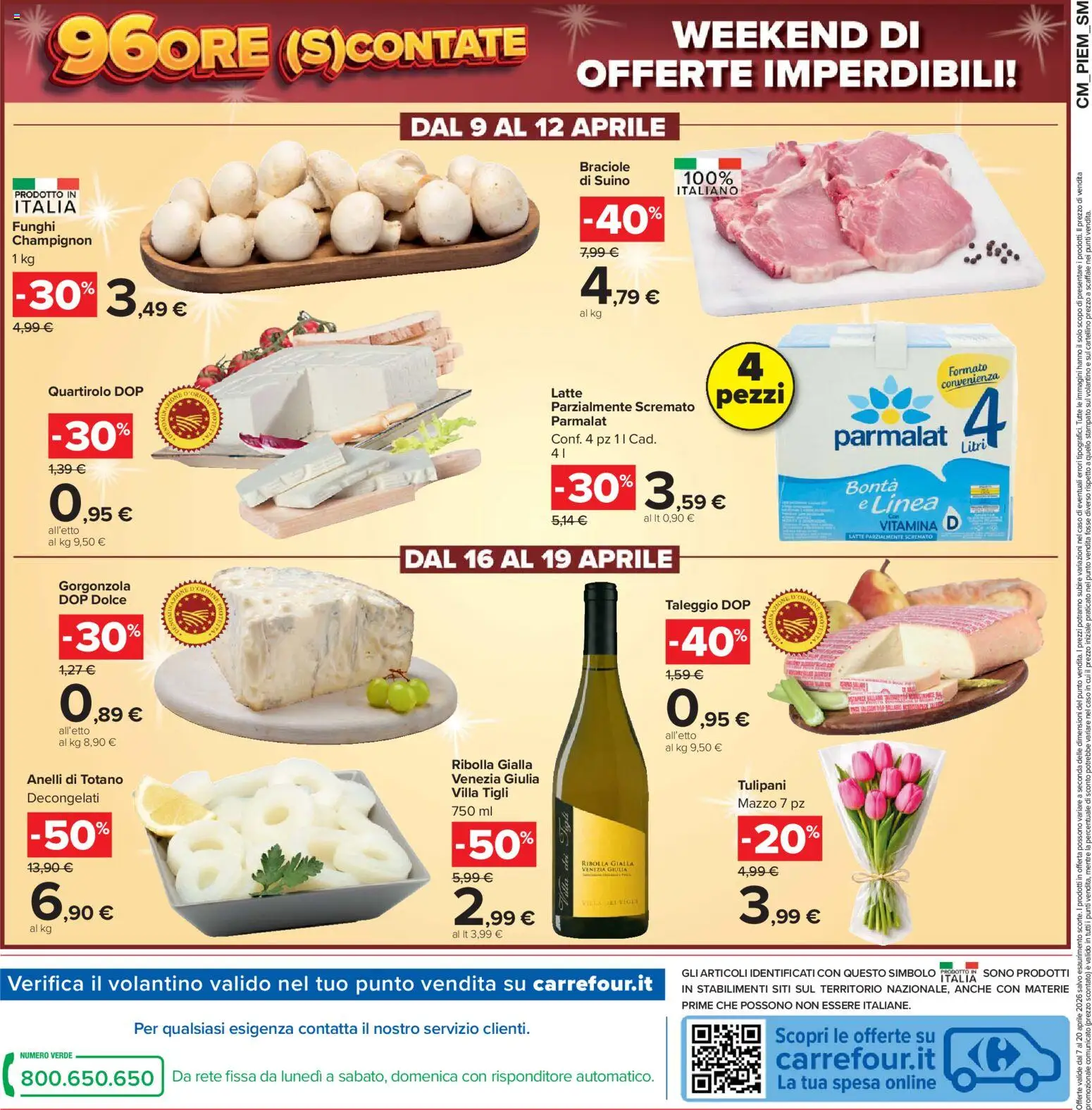 Volantino Carrefour del 07.04.2026 | Pagina: 24 | Prodotti: Suino, Latte, Latte parzialmente scremato, Gorgonzola