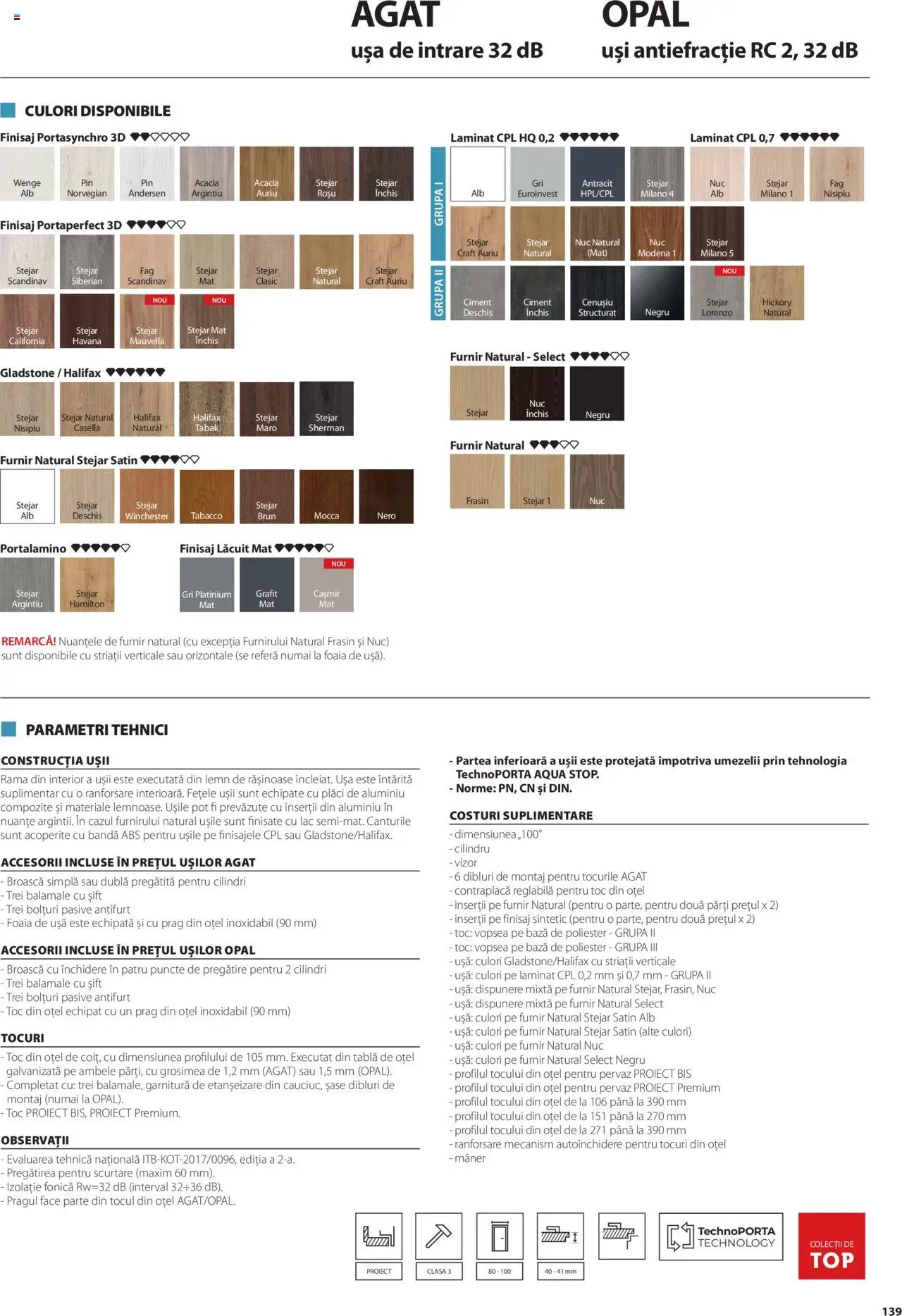 Catalog Proges – valabil de la 01.05.2025 | Pagină: 139 | Produse: Vopsea, Tablă, Mâner, Ușă