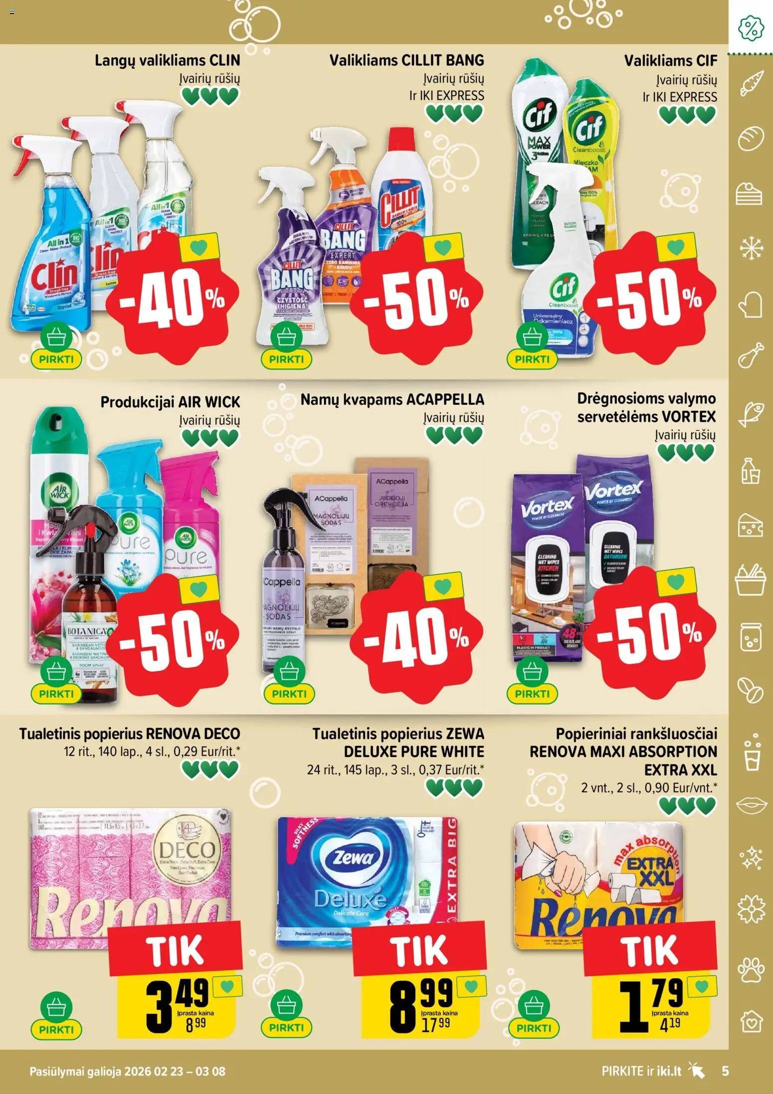 IKI akcijos nuo 02.03.2026 | Puslapis: 5 | Prekių: Tualetinis popierius