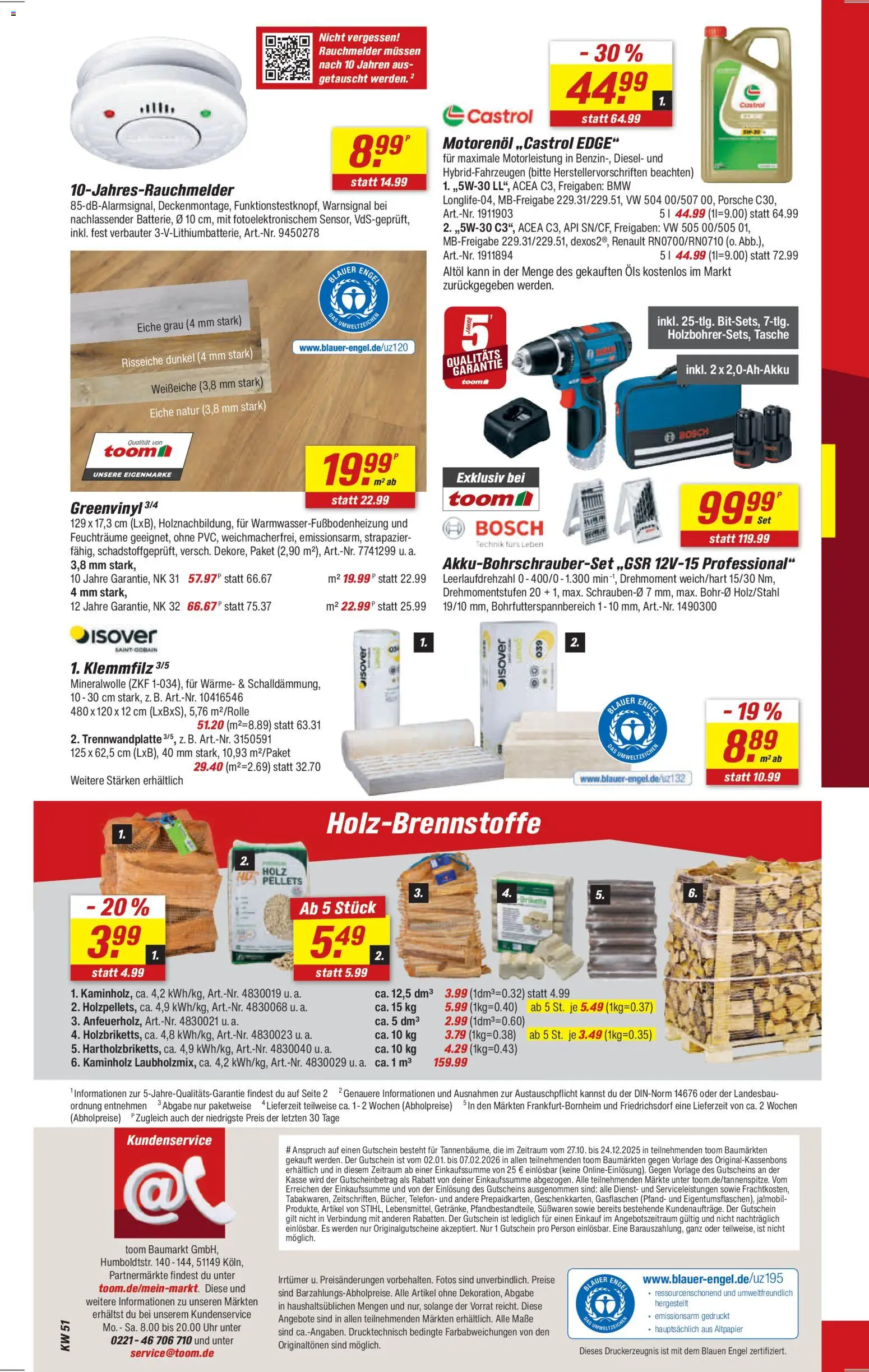 Toom Baumarkt Prospekt 	 – gültig ab 13.12.2025 | Seite: 16 | Produkte: Bosch, Tasche, Telefon, Uhr