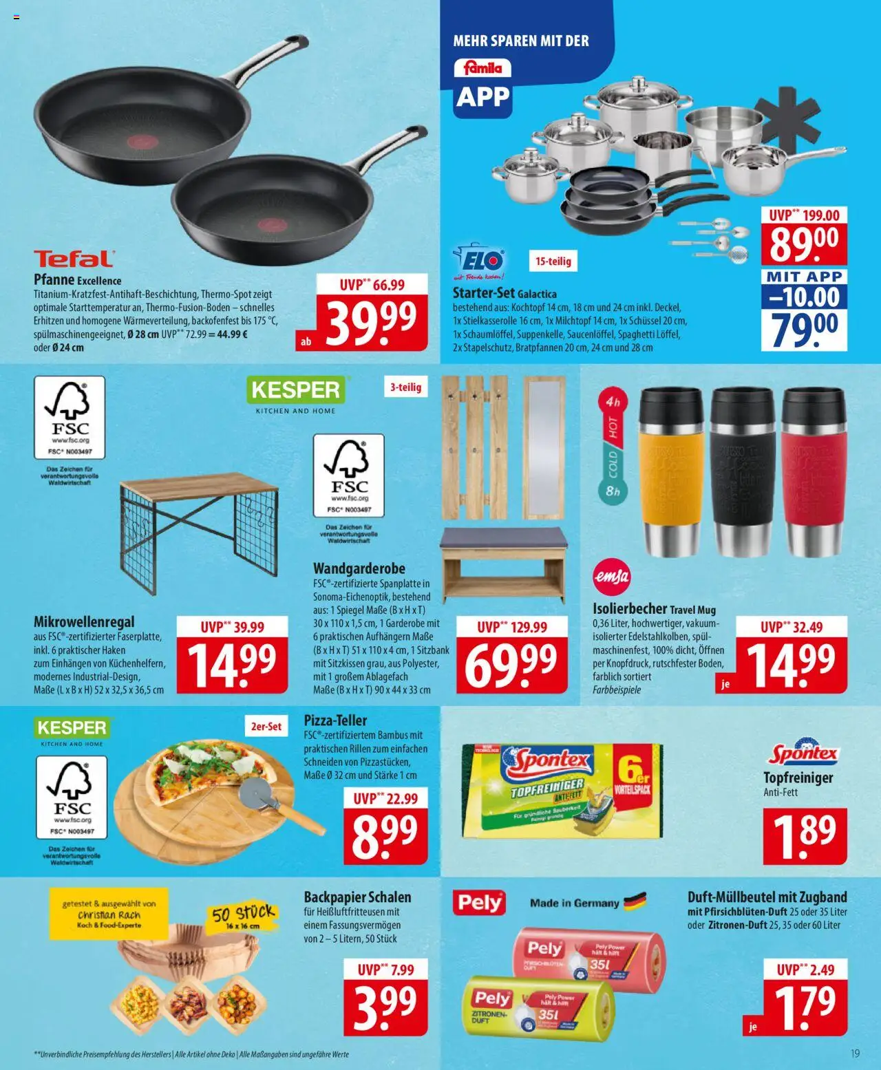 Famila Prospekt 	 – gültig ab 06.10.2025 | Seite: 19 | Produkte: Sitzbank, Spiegel, Wandgarderobe, Zitronen