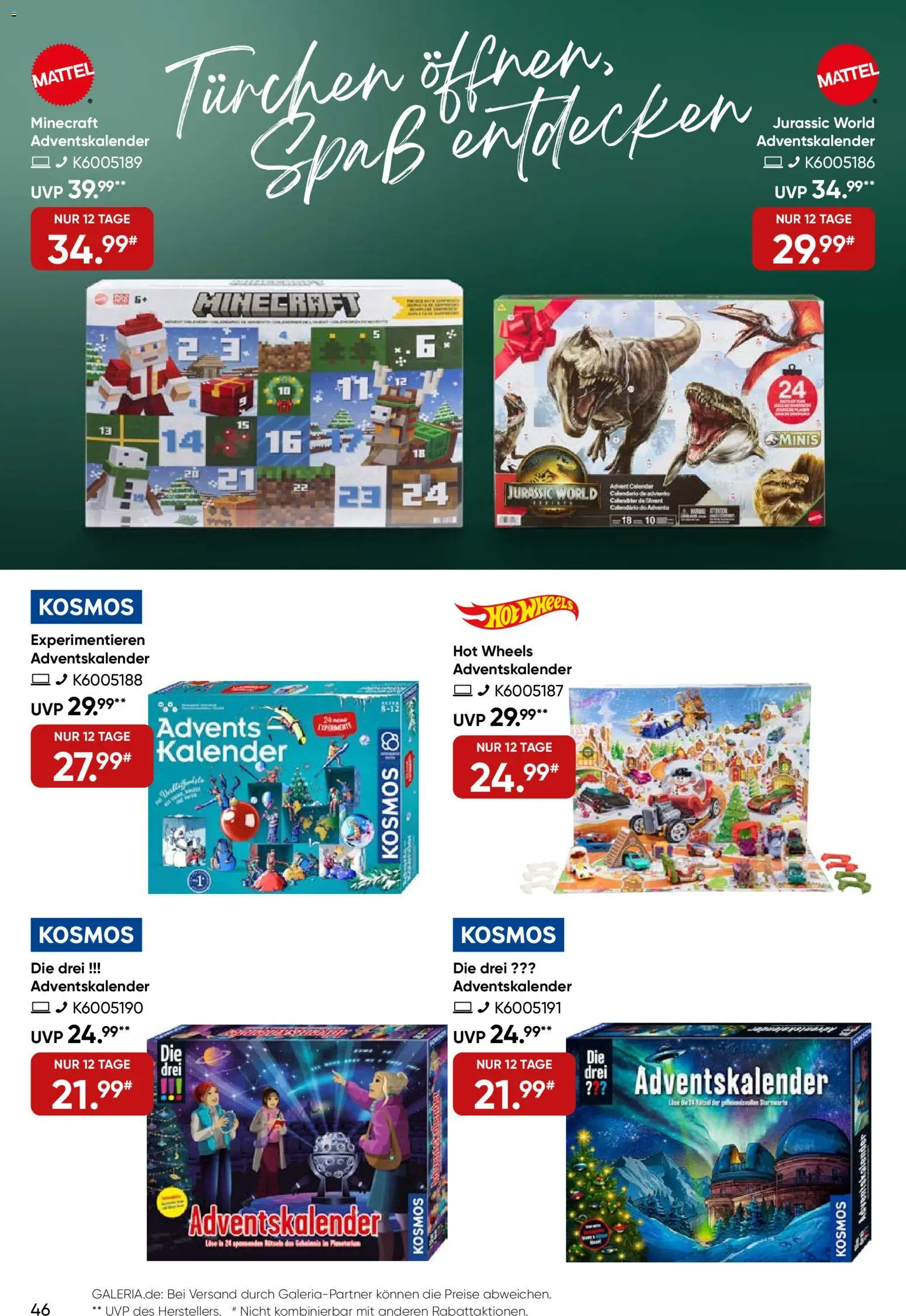 Galeria Karstadt Kaufhof Prospekt 	 – gültig ab 29.10.2025 | Seite: 46