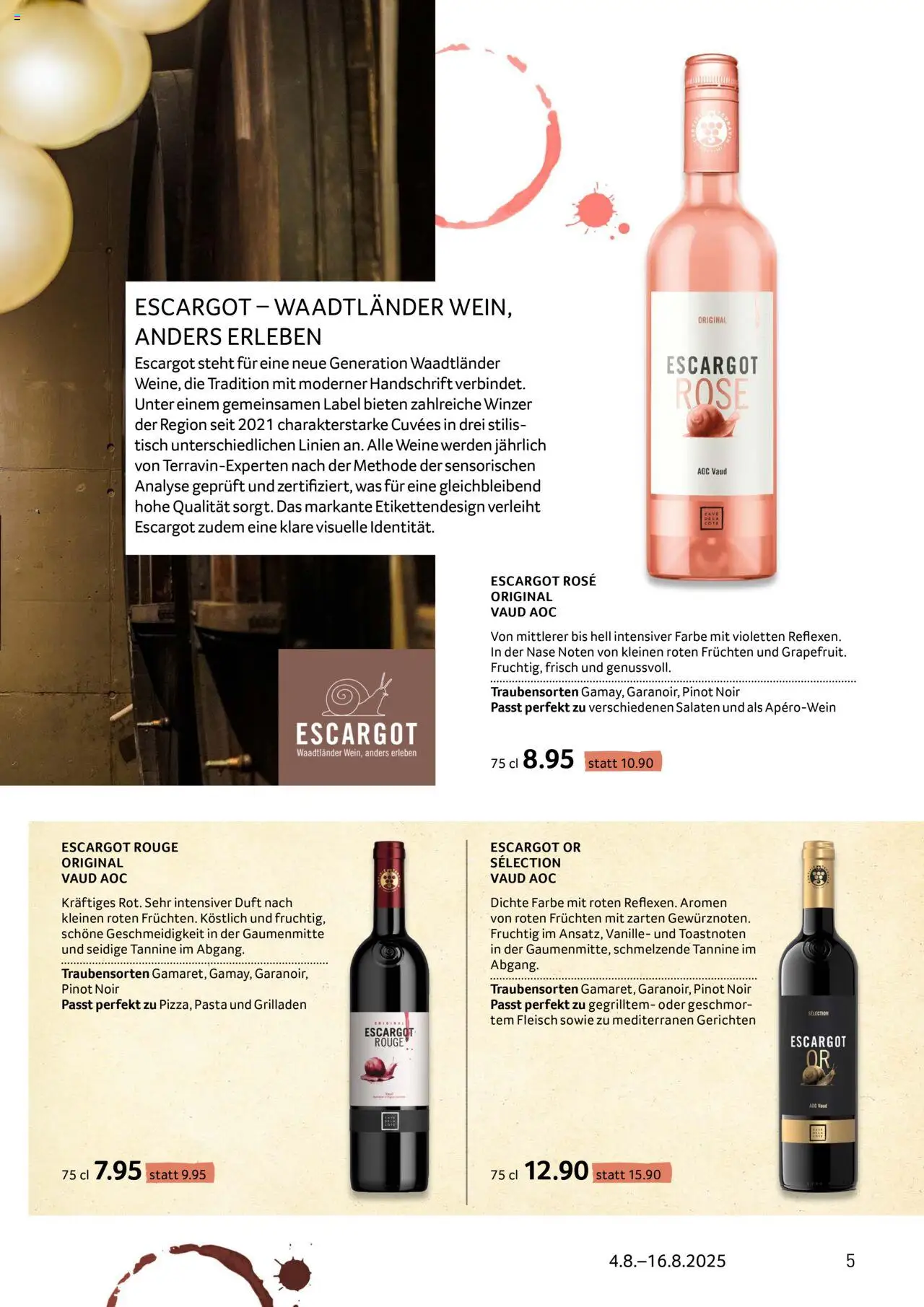 Prodega Aktionen Enoteca ab 04.08.2025 | Seite: 5 | Produkte: Tisch, Duft, Rouge, Pasta