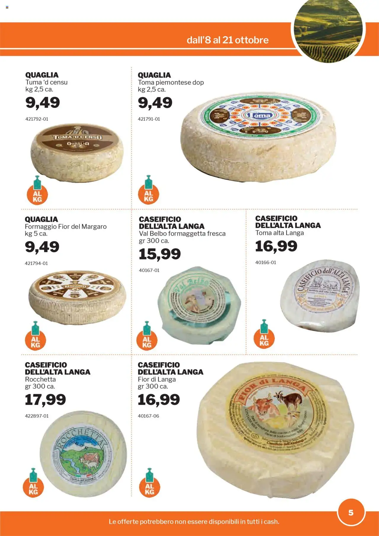 Volantino Sogegross del 08.10.2025 | Pagina: 5 | Prodotti: Formaggio