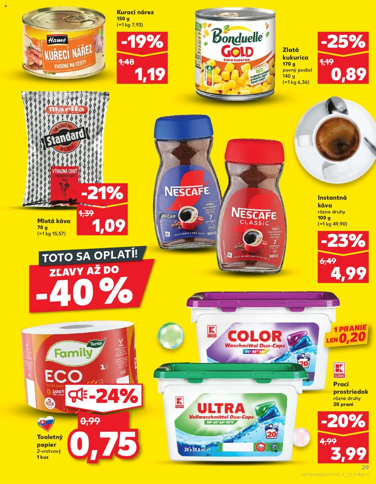 Kaufland SK akciós ujság - amely érvényes a következő dátumtól: 02.01.2026 | Oldal: 29 | Termékek: Nescafé