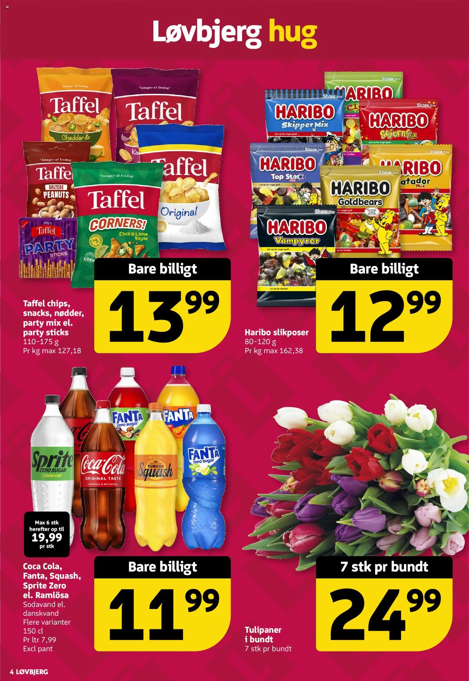 Løvbjerg tilbudsavis – gyldig fra 27.02.2026 | Side: 4 | Produkter: Peanuts, Sodavand, Lime, Danskvand