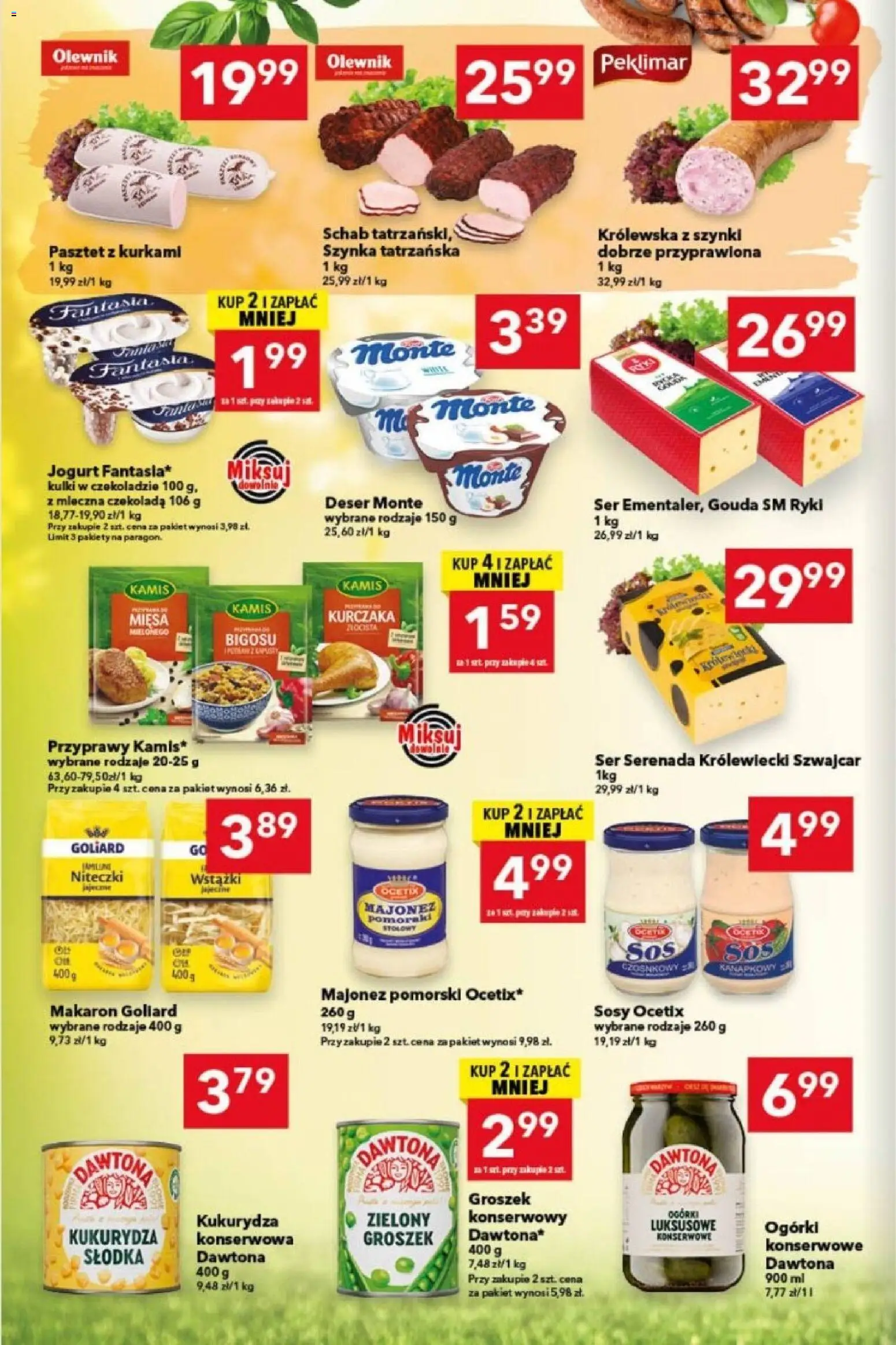 Lewiatan gazetka - Przepis na udany tydzień od 19.03.2026 | Strona: 2 | Produkty: Schab, Kukurydza, Szynka, Majonez