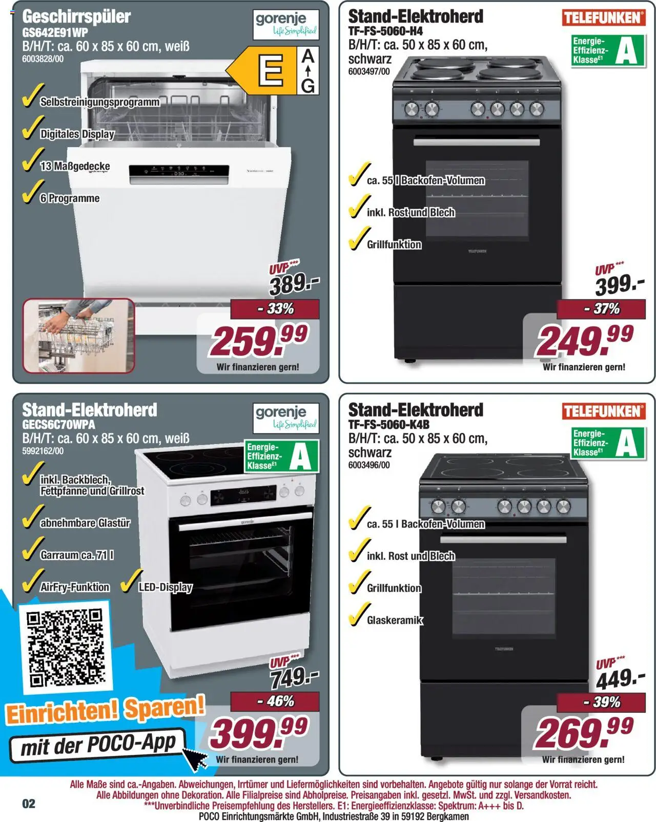 Poco Onlineprospekt - gültig ab dem 01.08.2025 | Seite: 2 | Produkte: Gorenje, Geschirrspüler