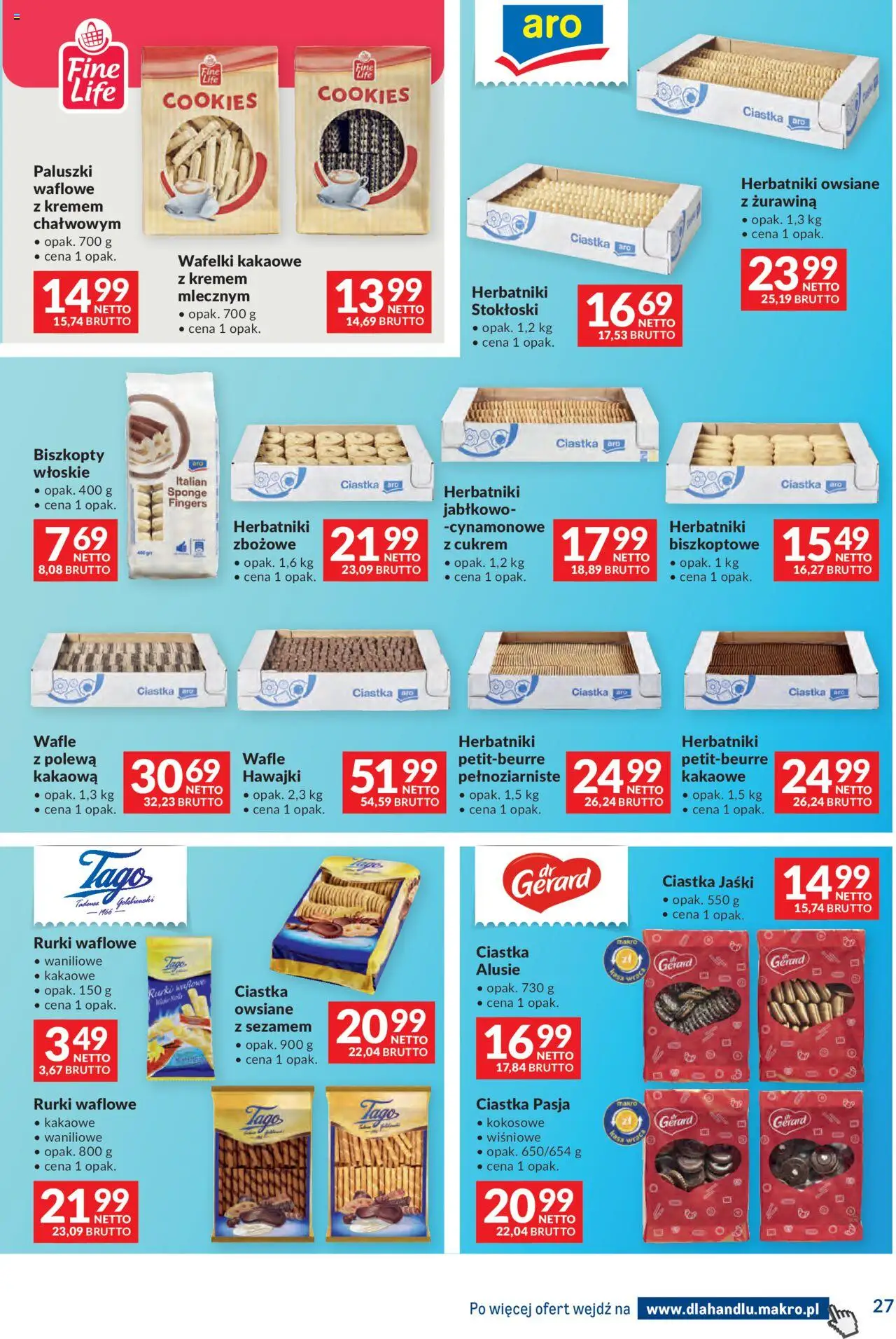 Makro Gazetka - Dystrybucja do sklepów od 14.10.2025 | Strona: 27 | Produkty: Wafle, Herbatniki, Paluszki, Wafelki