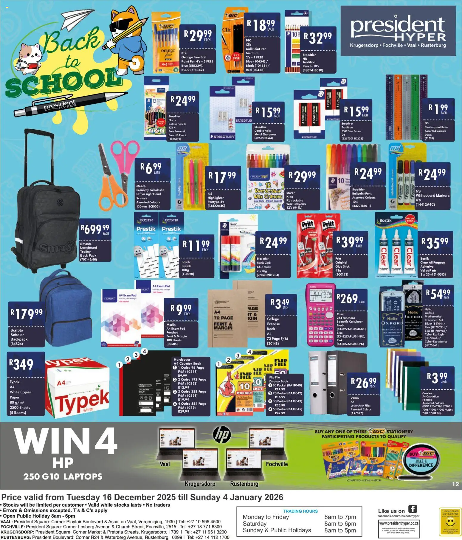 New President Hyper catalogue – valid from 16.12.2025 | Page: 10 | Products: Arch, Wax, Adhesive, Paper