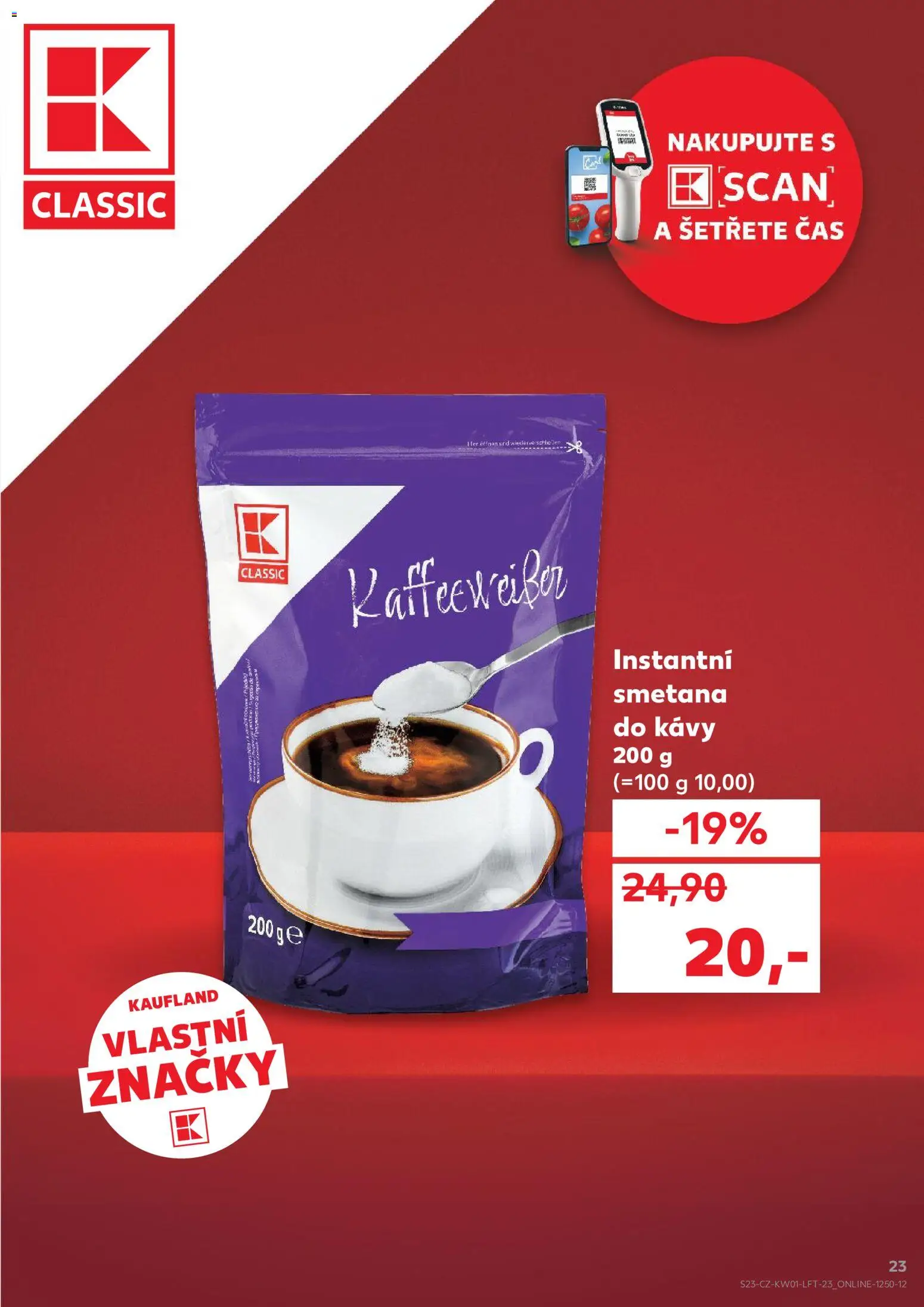 Kaufland leták - Plzeň Bory od 02.01.2026 | Strana: 23 | Produkty: Smetana, Smetana do kávy, Coffee creamer