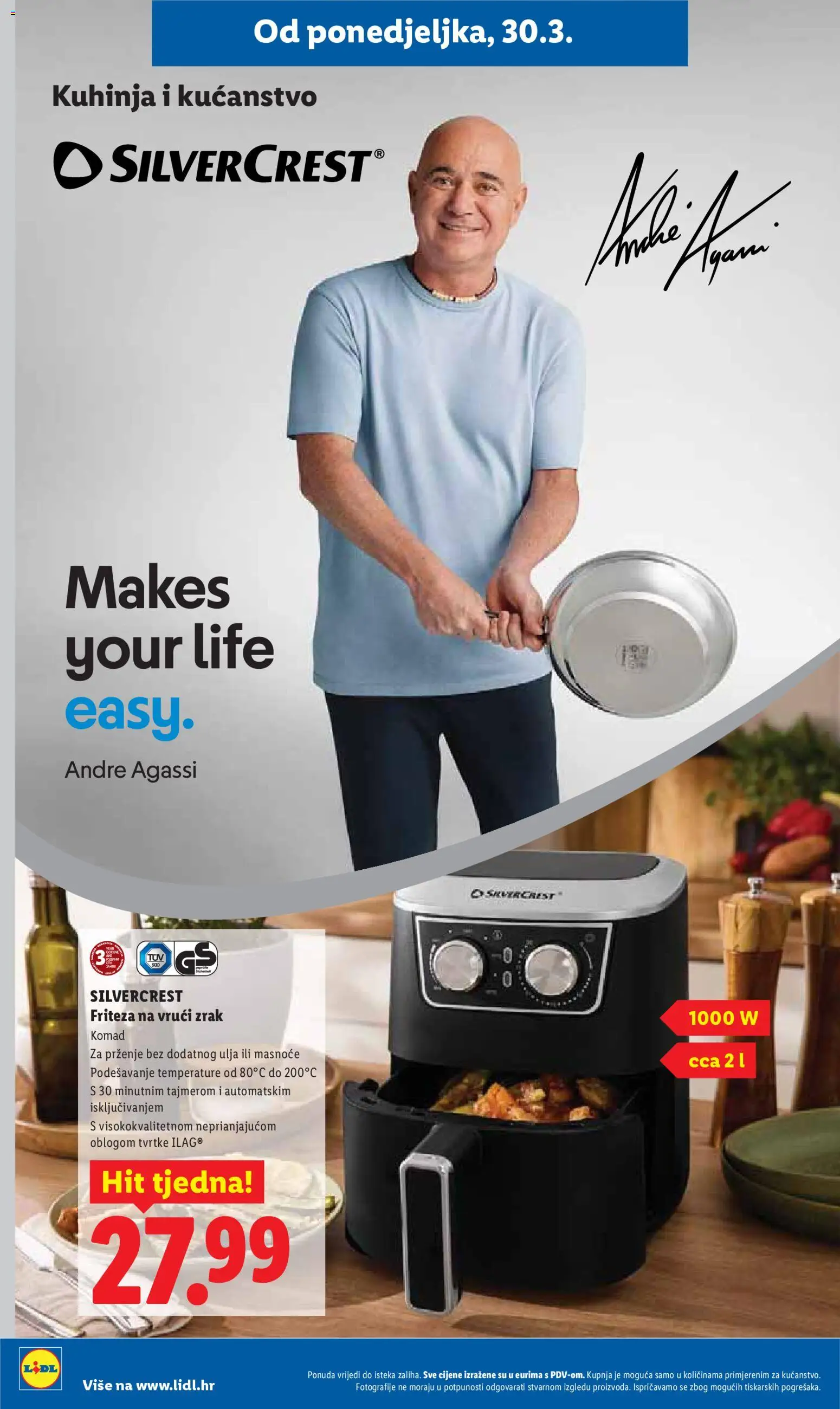 Lidl katalog | vrijedi od 30.03.2026 | Stranica: 30 | Proizvodi: Friteza, Kuhinja, Friteza na vrući zrak