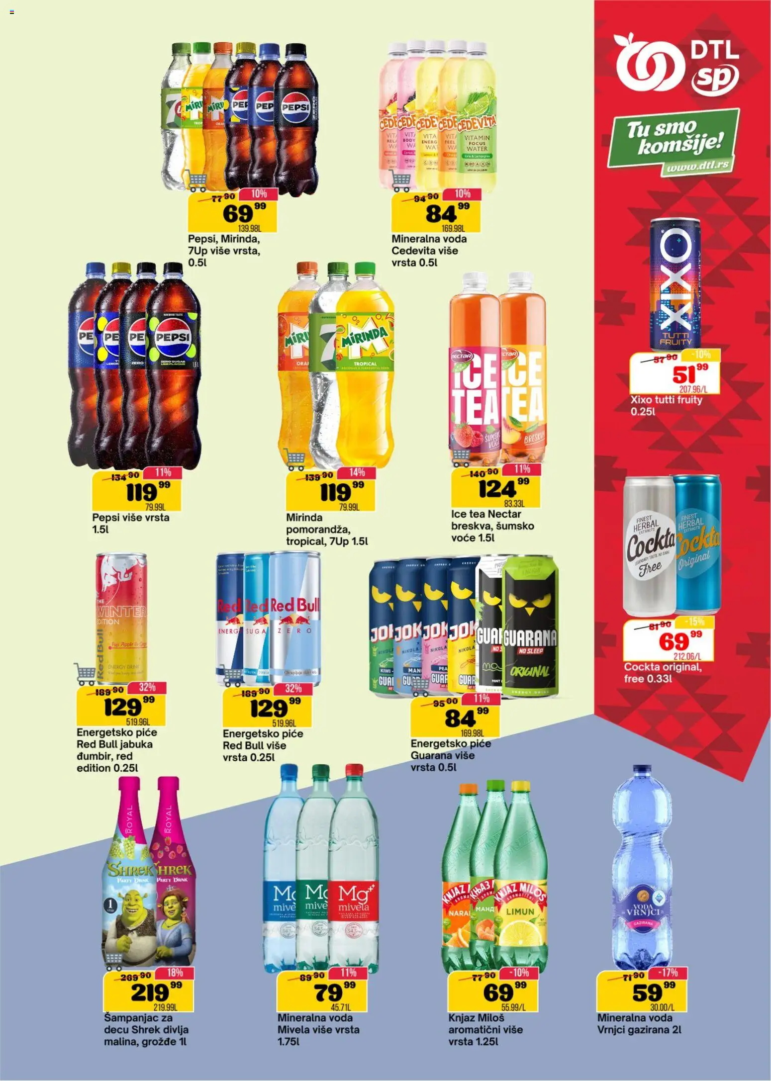 Senta Promet katalog - važi od 25.03.2026 | Strana: 13 | Proizvode: Cedevita, Voda, Guarana, Pepsi