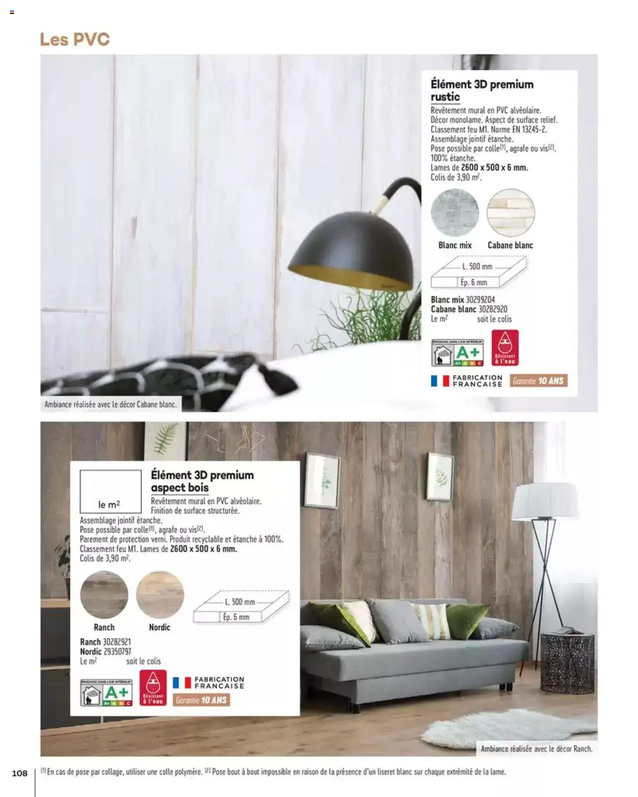  | Page: 108 | Produits: Revêtement mural, Agrafe, Colle