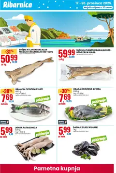 Katalog Eurospin - Pregled kataloga iz trgovine Eurospin, vrijedi od 17.12.2025 | Stranica: 6 | Proizvodi: Brancin, Bakalar, Lignja Patagonica, Dagnje