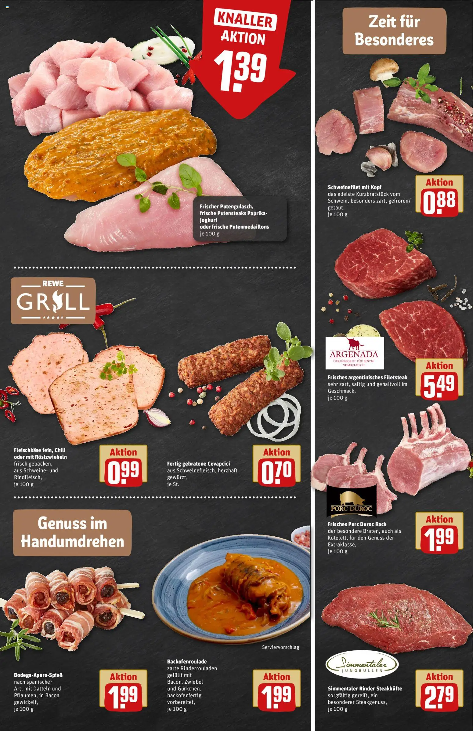 Rewe ihr Kaufpark Prospekt 	 – gültig ab 01.12.2025 | Seite: 7 | Produkte: Rinderrouladen, Cevapcici, Schweinefilet, Paprika
