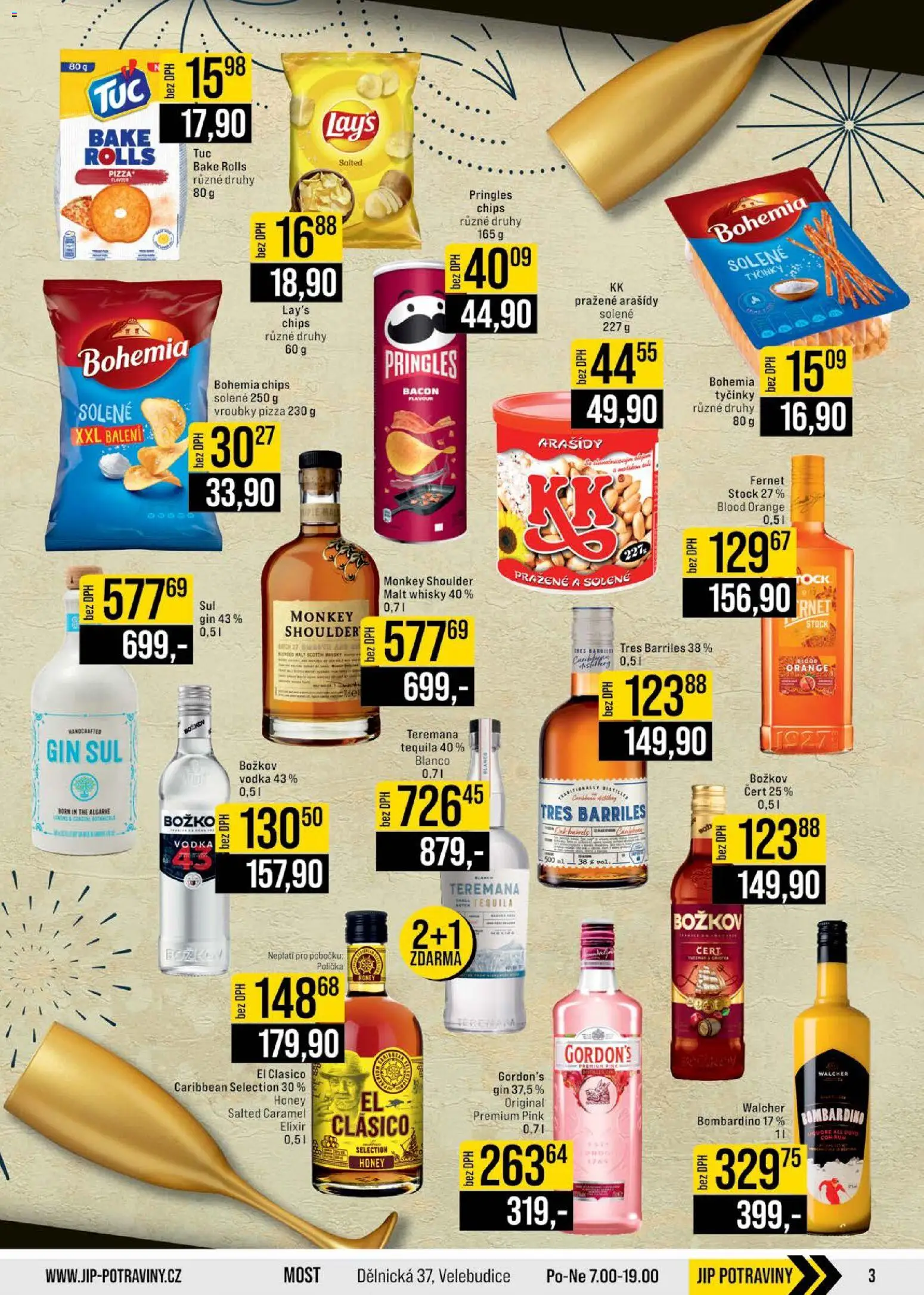 Jip leták - Cash & Carry od 24.12.2025 | Strana: 3 | Produkty: Gin, Vodka, Pringles, Bombardino