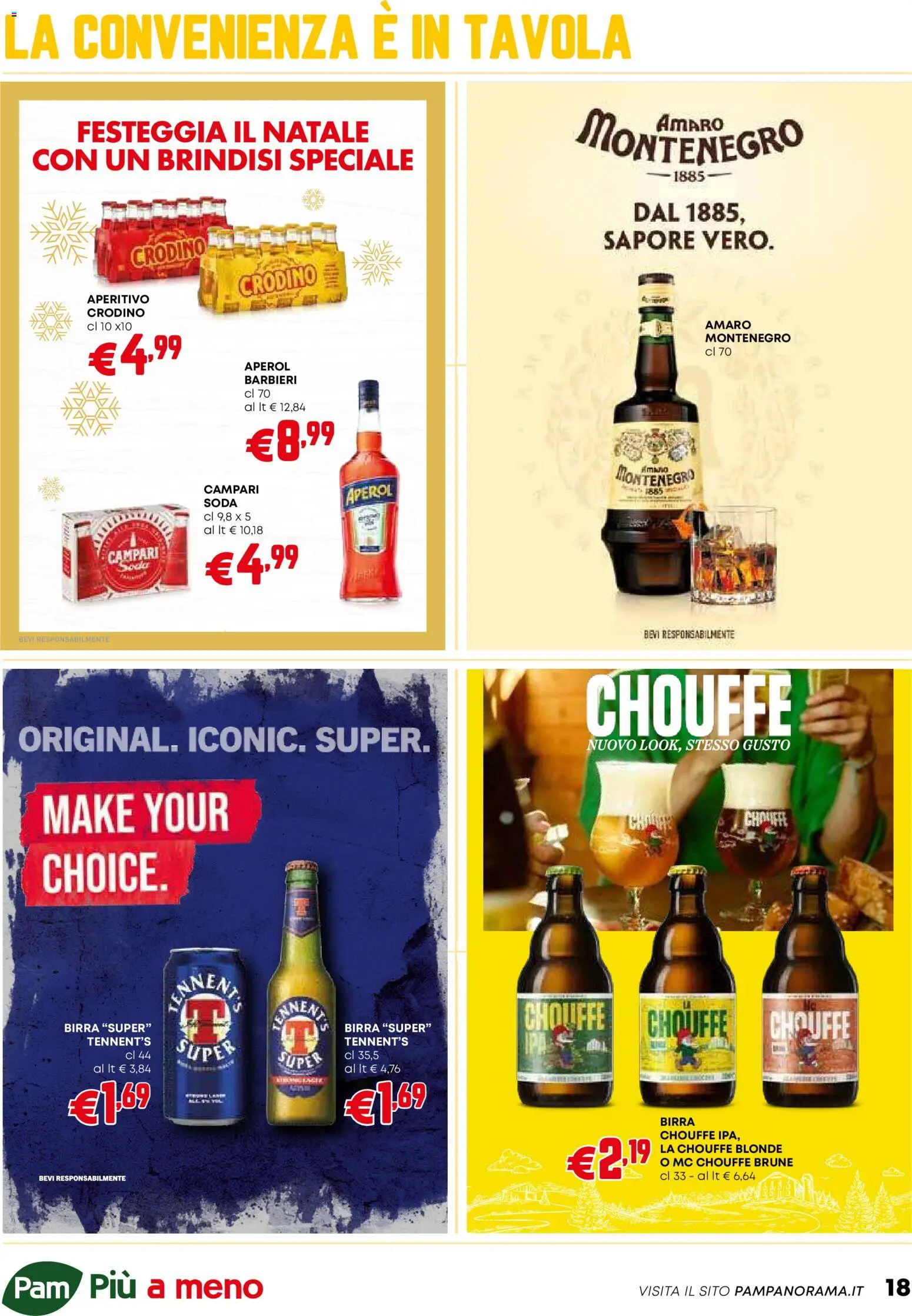 Volantino PAM del 18.12.2025 | Pagina: 18 | Prodotti: Tennent's, Birra, Aperol, Amaro