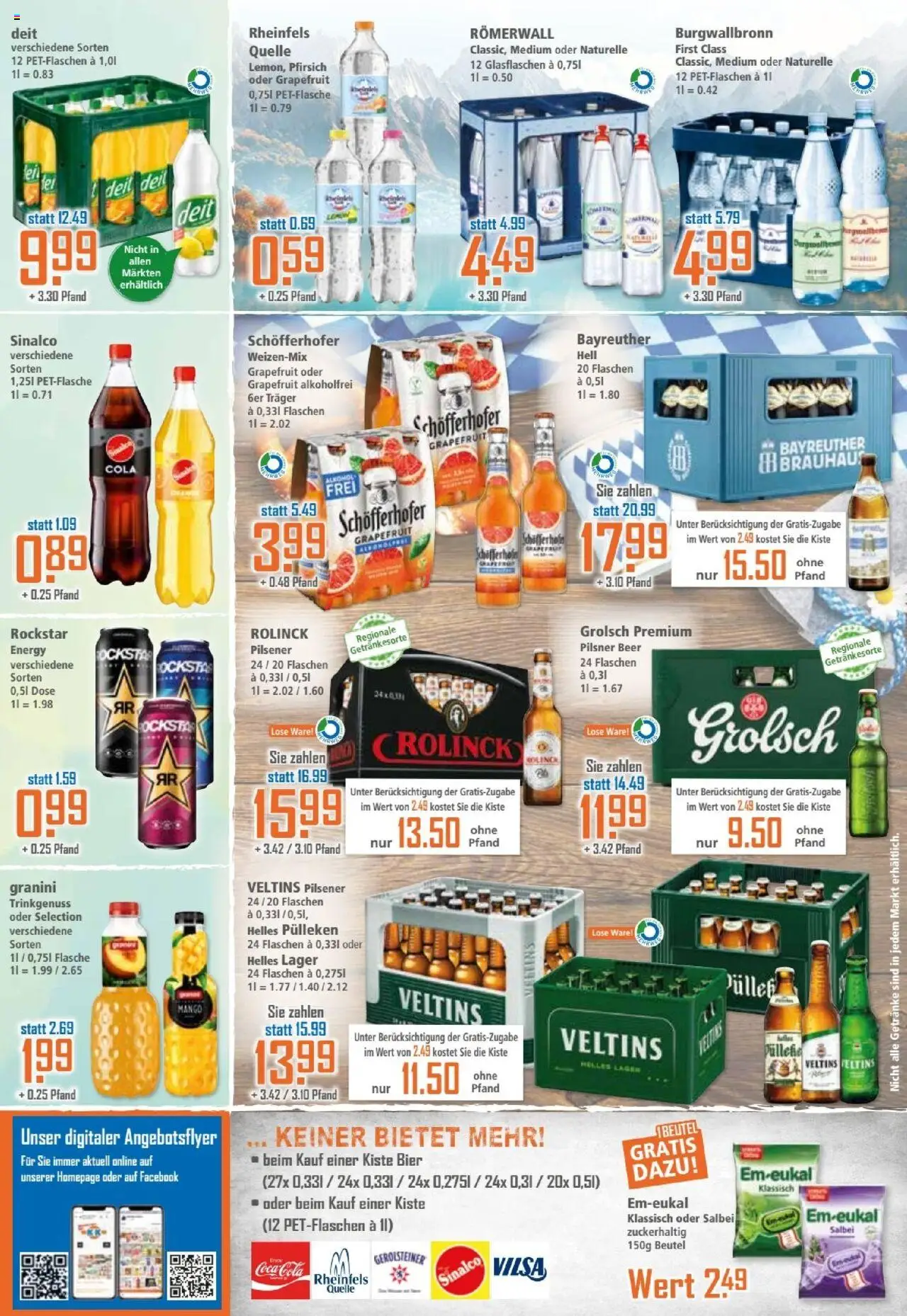 Klaas & Kock Prospekt – gültig ab 06.10.2025 | Seite: 12 | Produkte: Helles pulleken, Grapefruit, Pfirsich, Veltins