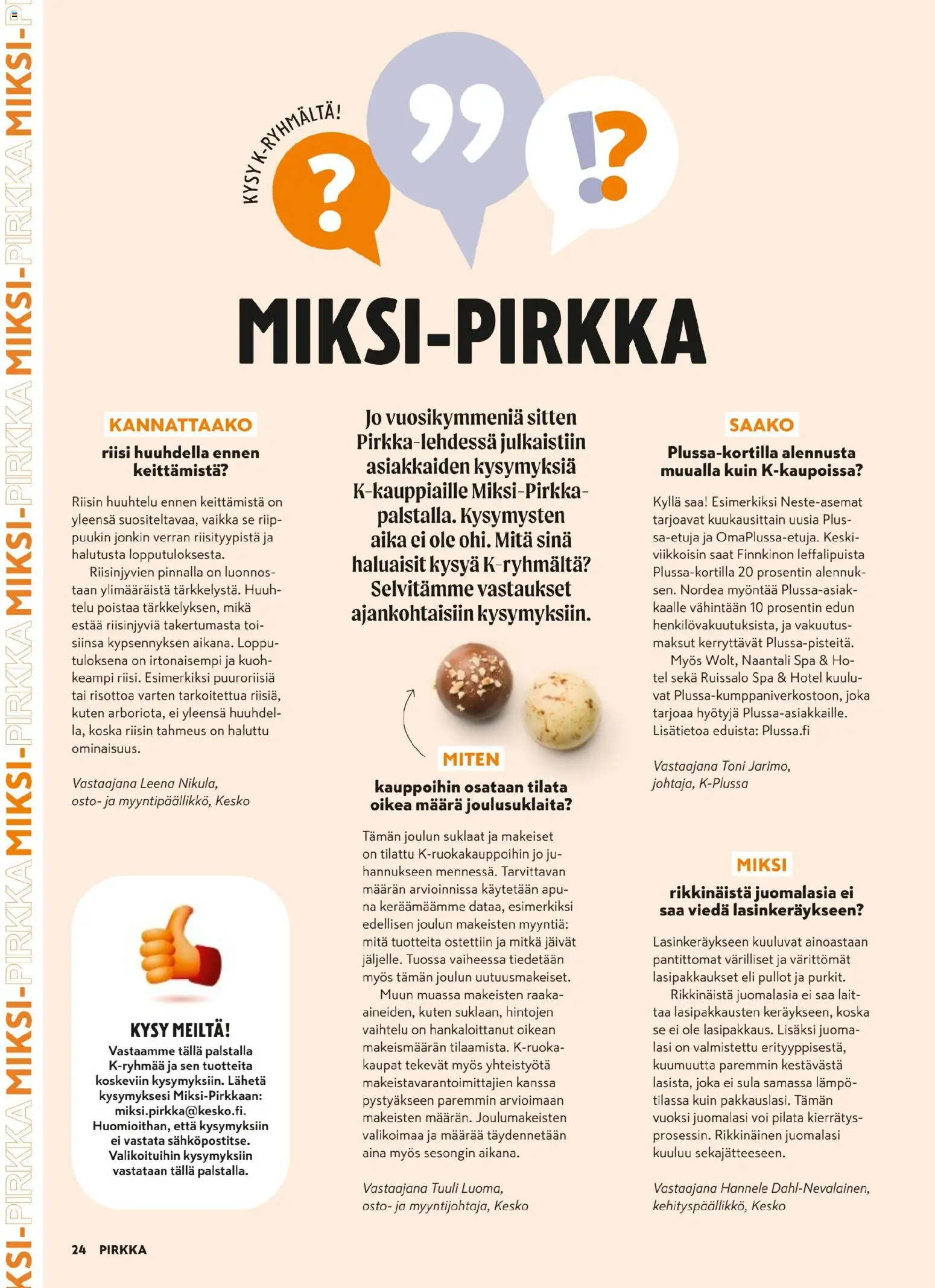 K-Market - Pirkka – voimassa 03.12.2025 alkaen | Sivu: 24 | Tuotteet: Voi, Riisi