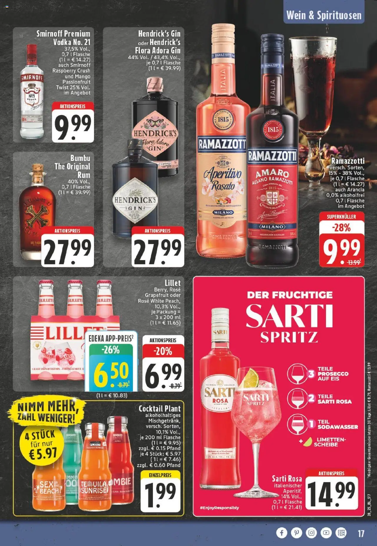 Edeka prospekt Dortmund	 - gültig ab dem 06.07.2025 | Seite: 17 | Produkte: Prosecco, Mango, Smirnoff, Vodka
