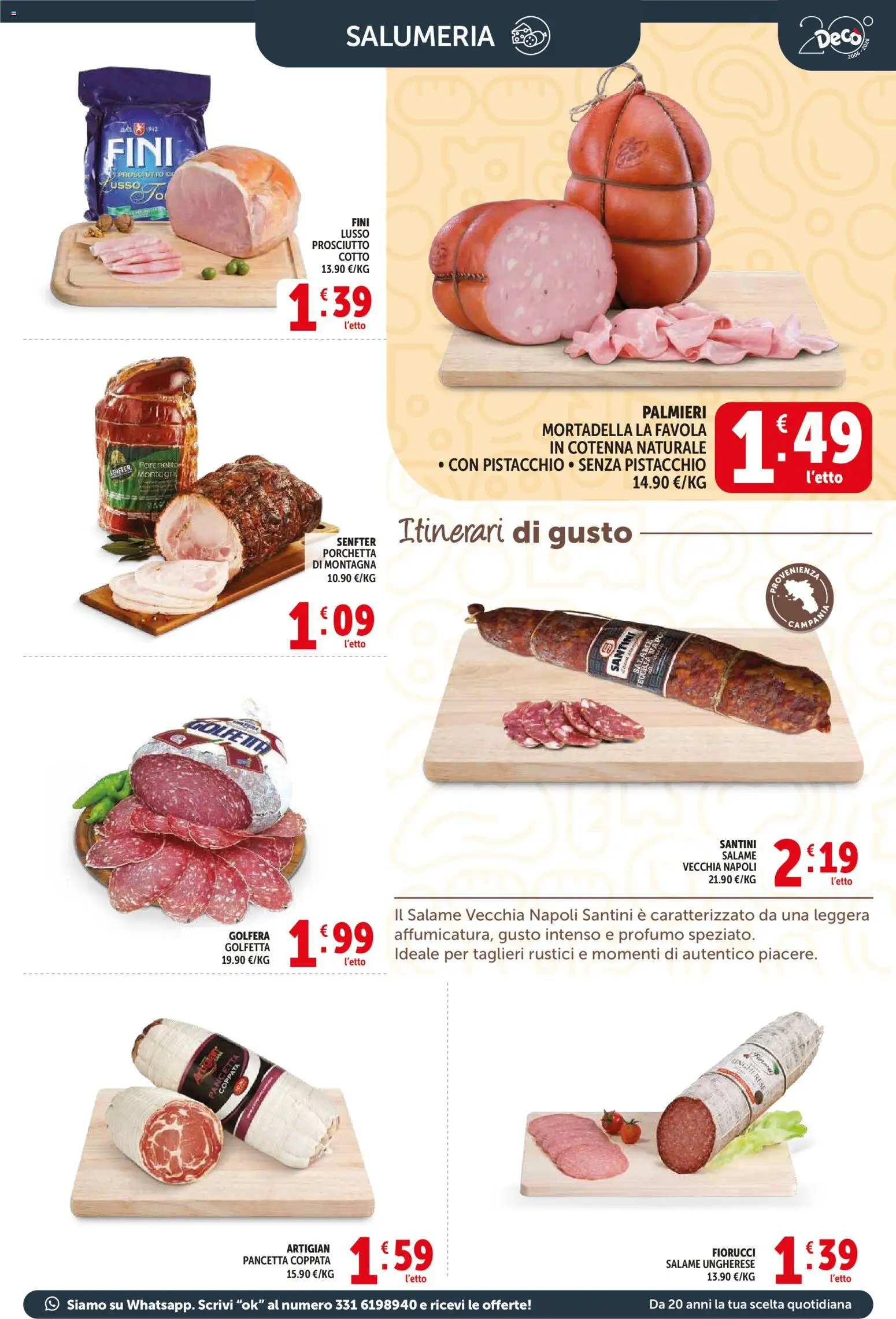 Volantino Decò del 21.04.2026 | Pagina: 3 | Prodotti: Porchetta, Prosciutto Cotto, Mortadella, Profumo