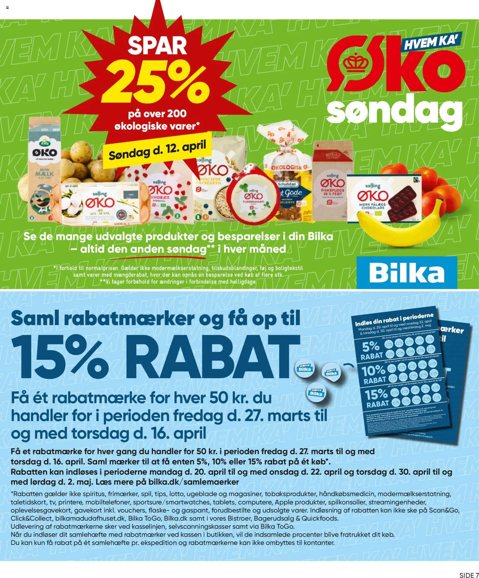 Bilka tilbudsavis – gyldig fra 10.04.2026 | Side: 7 | Produkter: Mælk, Chokolade, Hindbær, Tøj