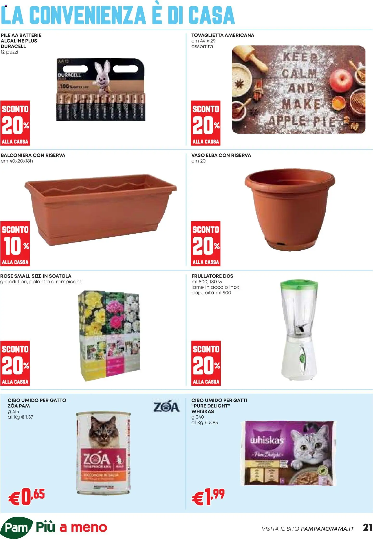 Volantino PAM del 12.03.2026 | Pagina: 21 | Prodotti: Frullatore, Scatola, Batterie, Vaso