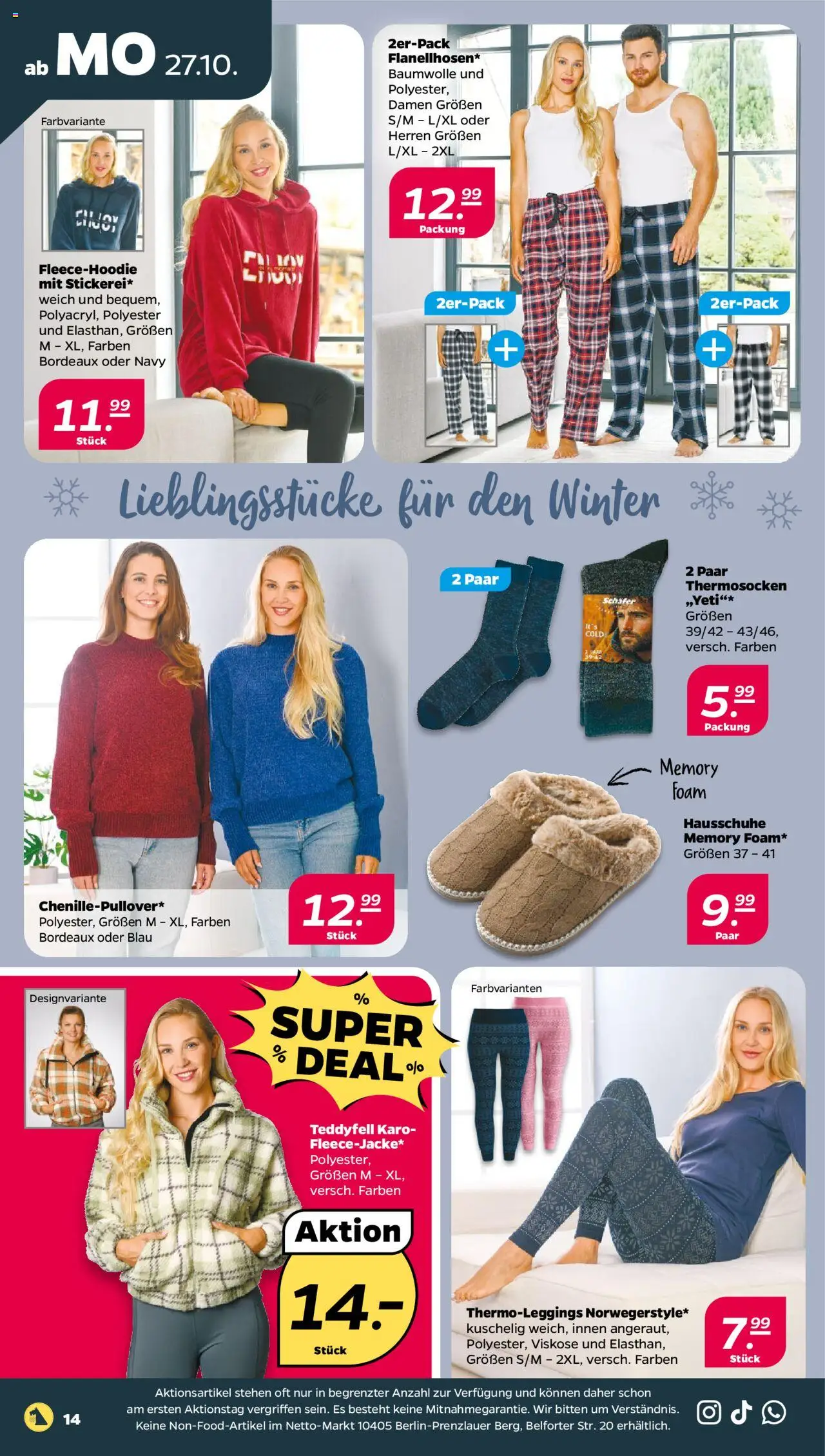 Netto Prospekt 	 – gültig ab 27.10.2025 | Seite: 16 | Produkte: Hausschuhe