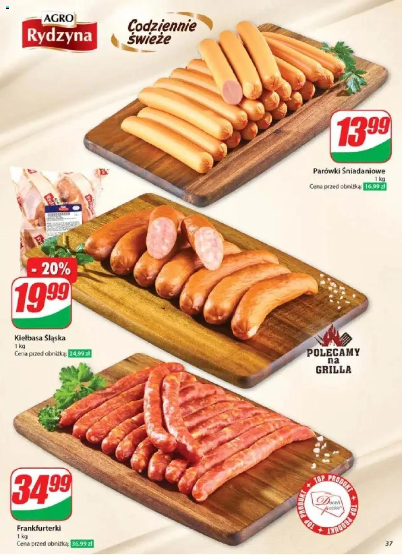 Dino Gazetka od 28.05.2025 | Strona: 37 | Produkty: Kiełbasa, Frankfurterki, Parówki, Kiełbasa śląska