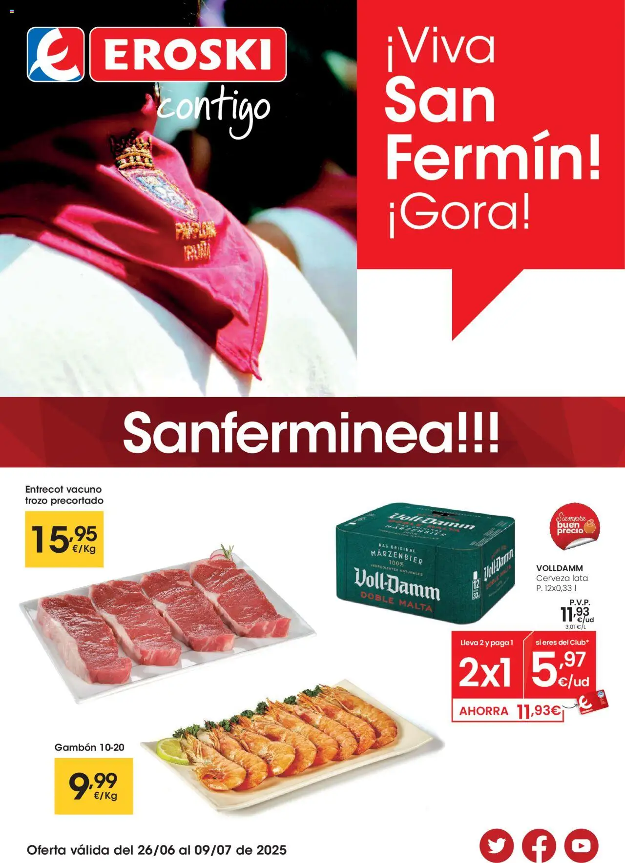 Eroski - San Fermín  │ válido desde el 26.06.2025 | Página: 1 | Productos: Κρεμάστρα, Cerveza