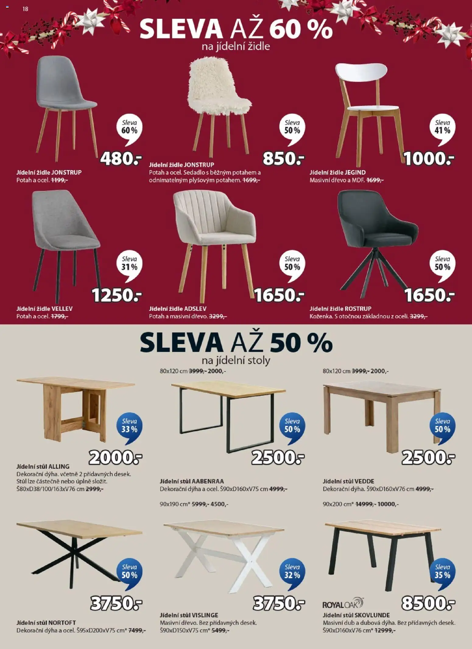 JYSK leták - Sleva od 11.12.2025 | Strana: 18 | Produkty: Stůl, Židle