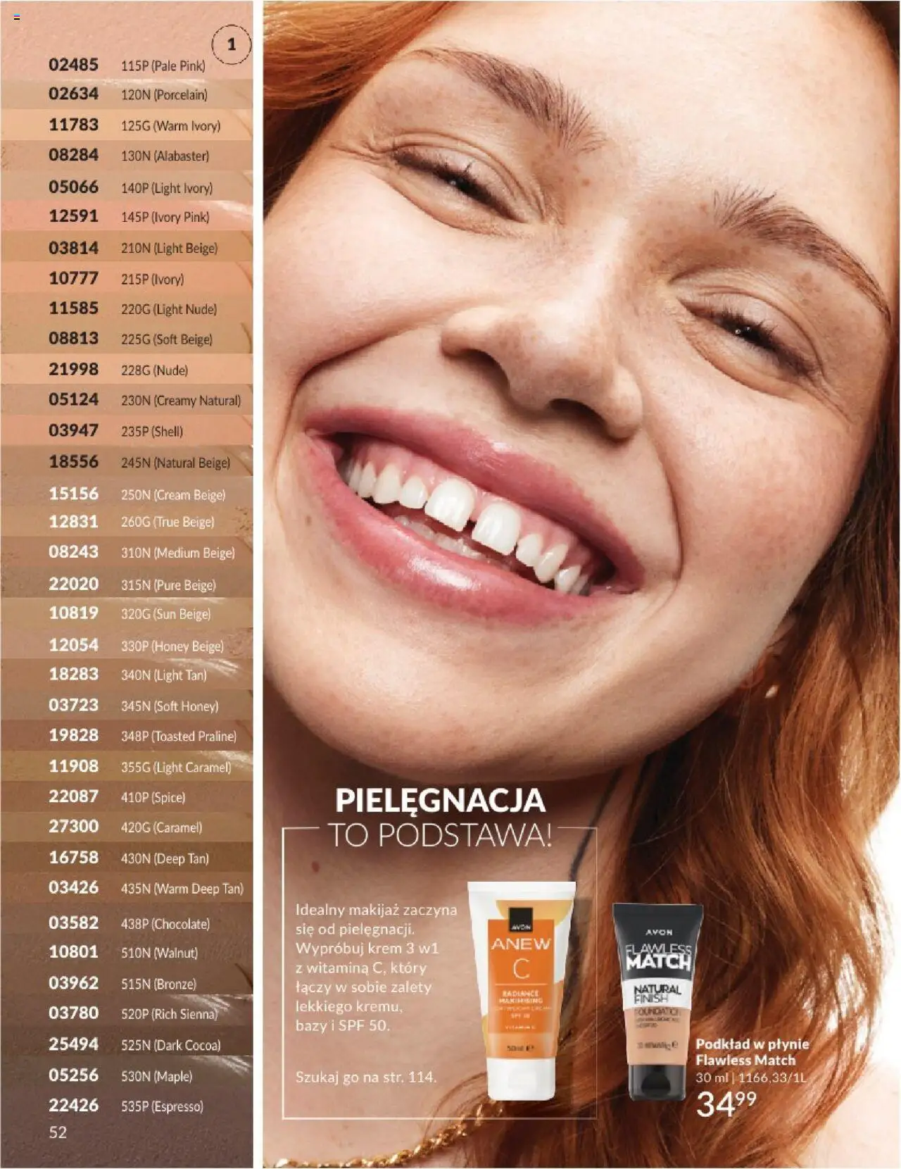 Avon Katalog 08 2025 od 01.08.2025 | Strona: 52 | Produkty: Makijaż, Krem, Finish