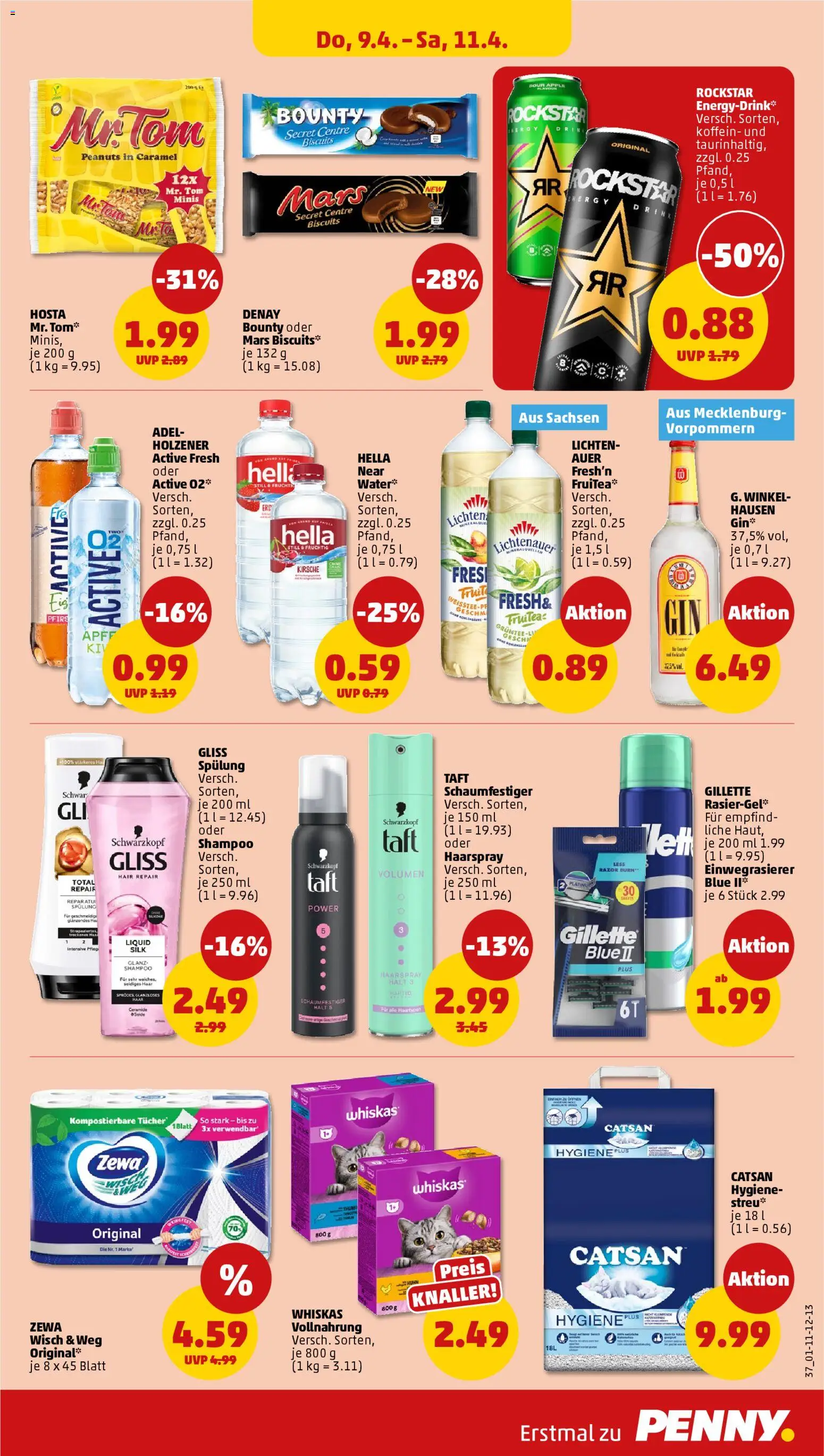 Penny Prospekt 	 – gültig ab 07.04.2026 | Seite: 37 | Produkte: Zewa, Shampoo, Mars, Hella