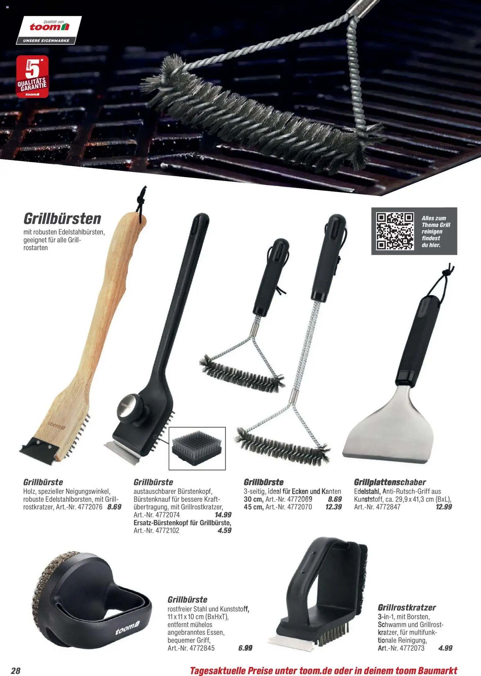 Toom Baumarkt  Grills & Zubehör 2026 – gültig ab 14.02.2026 | Seite: 28 | Produkte: Grill