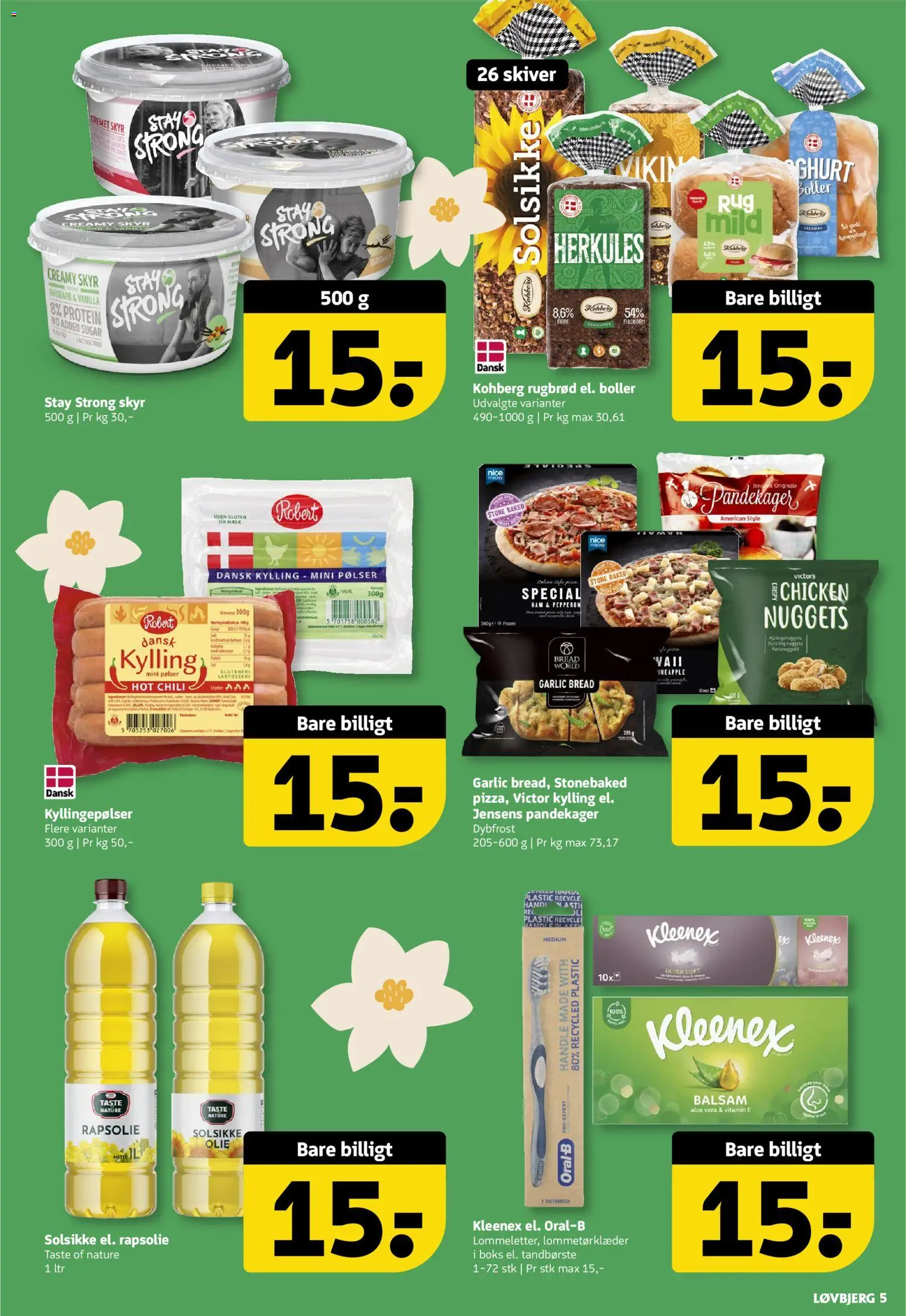 Løvbjerg tilbudsavis – gyldig fra 24.04.2026 | Side: 5 | Produkter: Balsam, Pølser, Skyr, Rugbrød